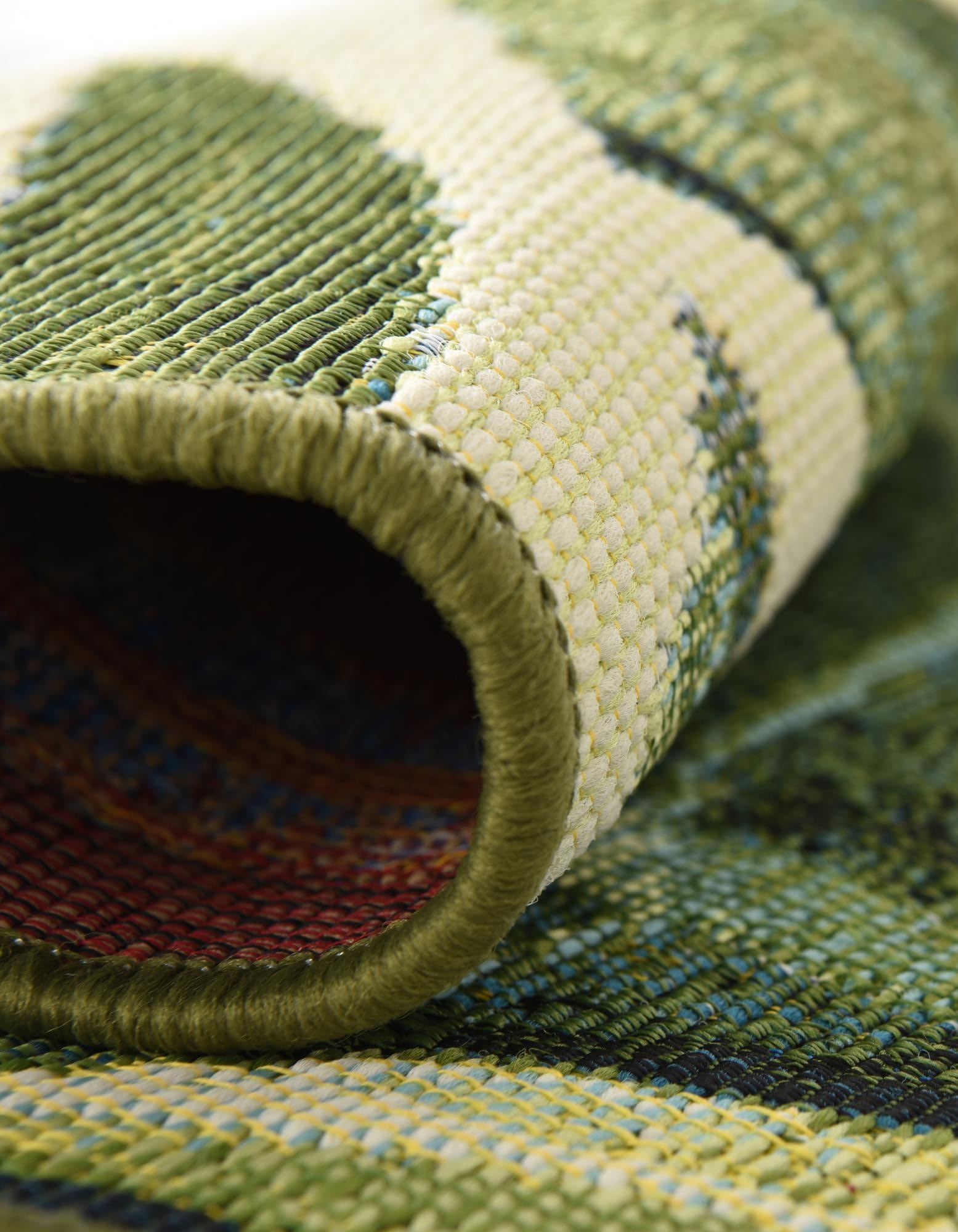 Rugs.com Outdoor Botanical Collection Rug – 2x3 Oval Green Flatweave-Pile Rug Perfect for Living Rooms, Large Dining Rooms, Open Floorplans - Image 8