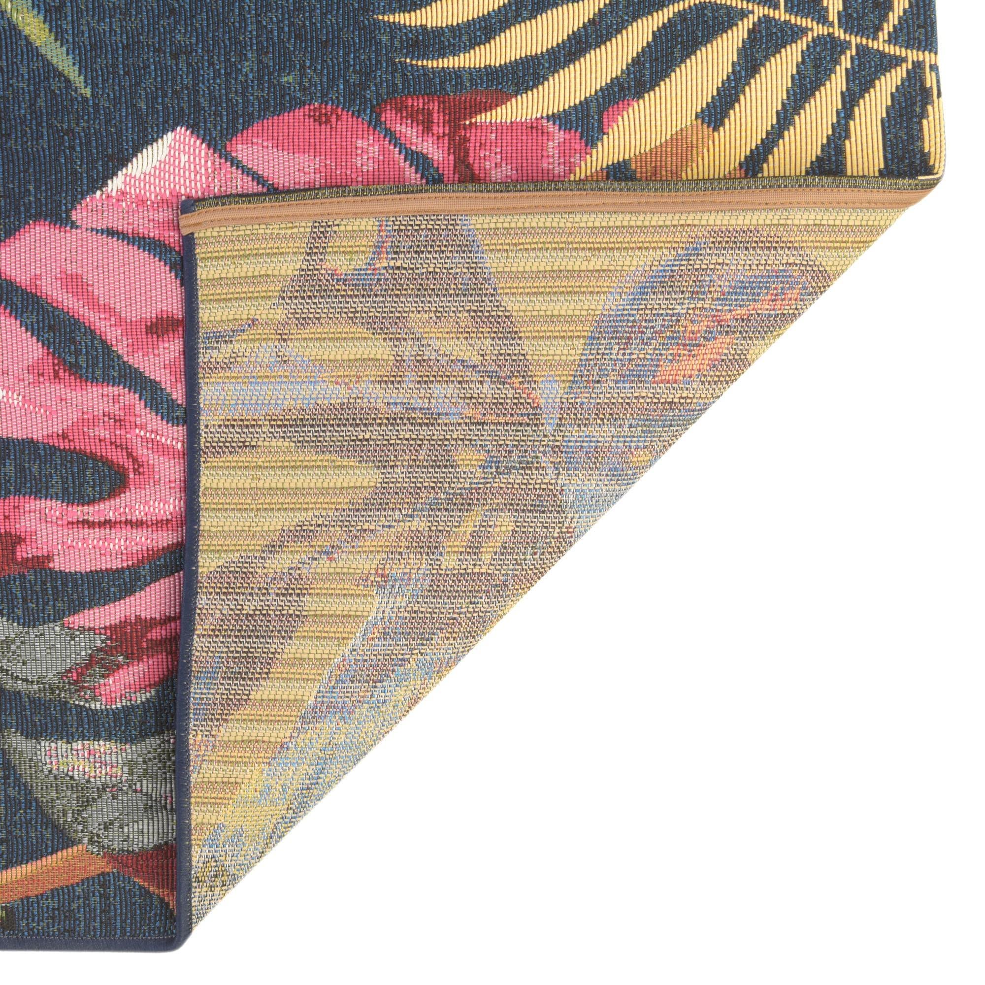 Rugs.com Outdoor Botanical Collection Rug – 5 Ft Runner Multi Flatweave-Pile Rug Perfect for Hallways, Entryways - Image 6