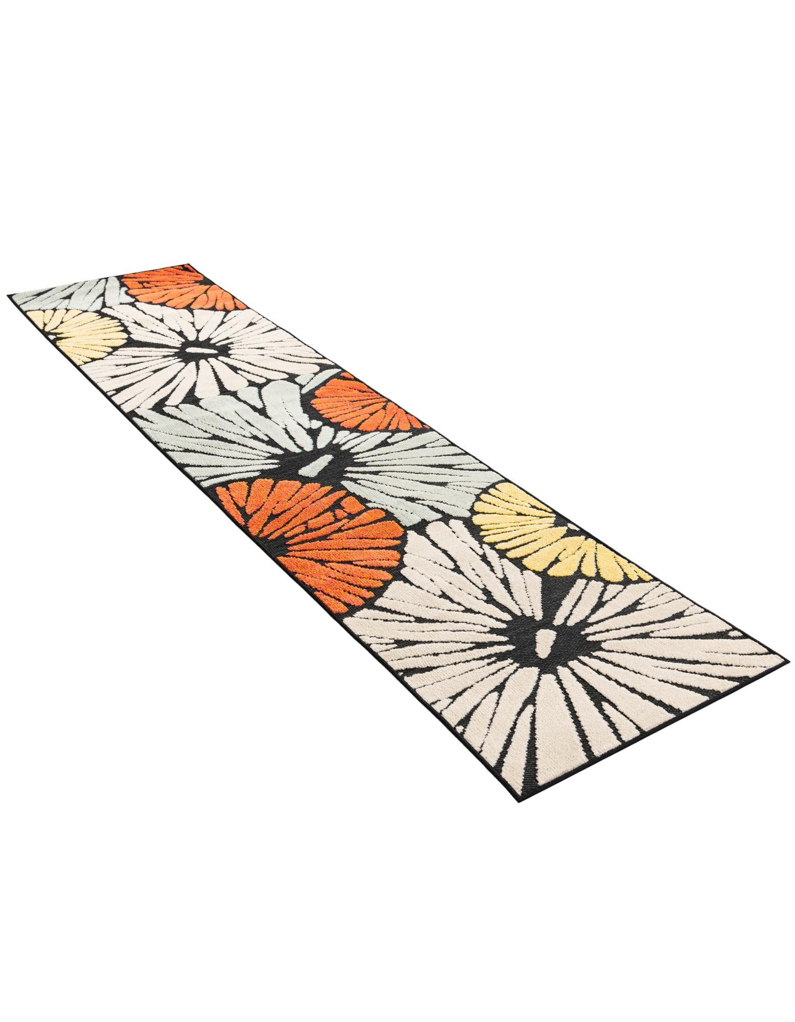 Rugs.com Outdoor Casablanca Collection Rug – 10 Ft Runner Multi Low-Pile Rug Perfect for Hallways, Entryways - Image 3