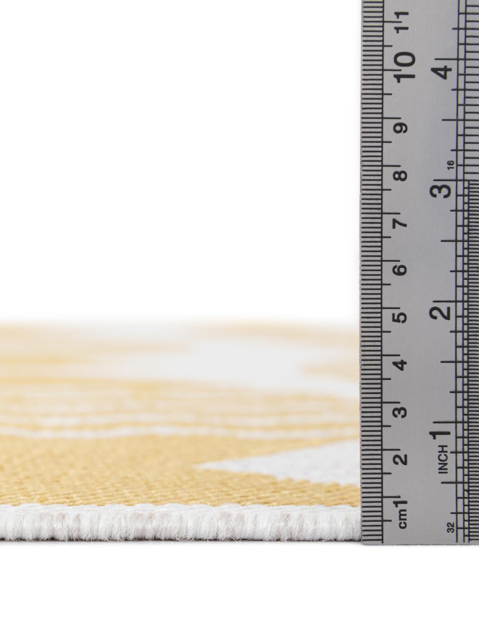 Rugs.com Outdoor Coastal Collection Rug – 2x3 Yellow Flatweave-Pile Rug Perfect for Entryways, Kitchens, Breakfast Nooks, Accent Pieces - Image 4