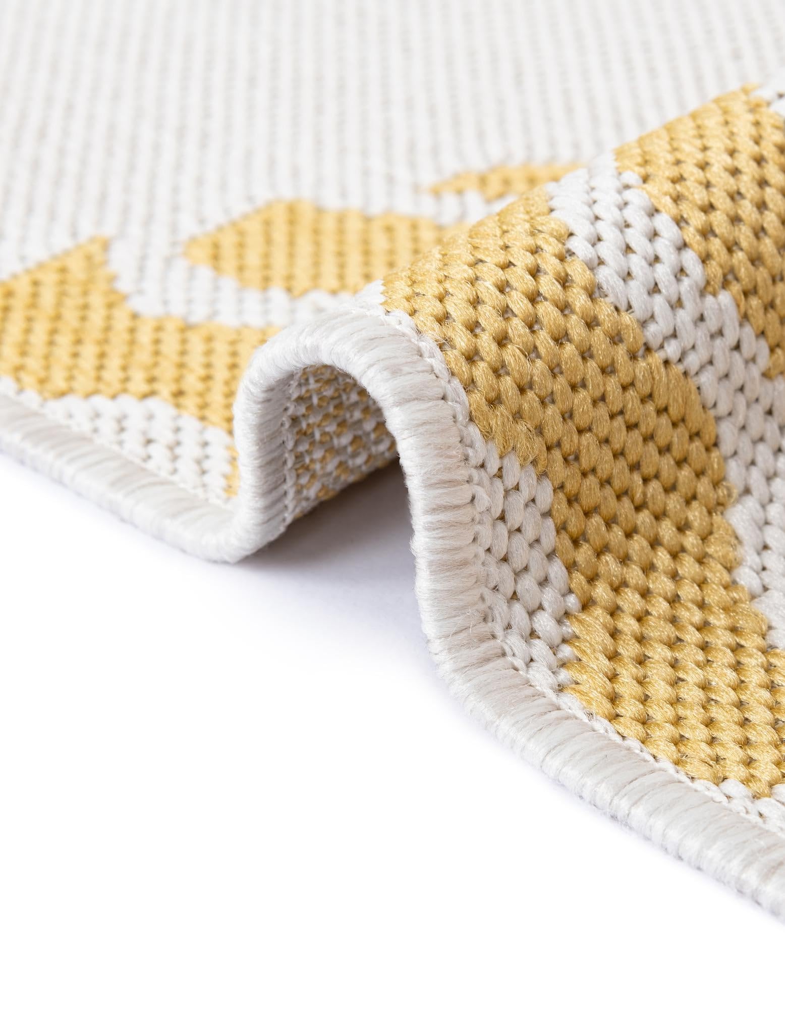 Rugs.com Outdoor Coastal Collection Rug – 2x3 Yellow Flatweave-Pile Rug Perfect for Entryways, Kitchens, Breakfast Nooks, Accent Pieces - Image 9