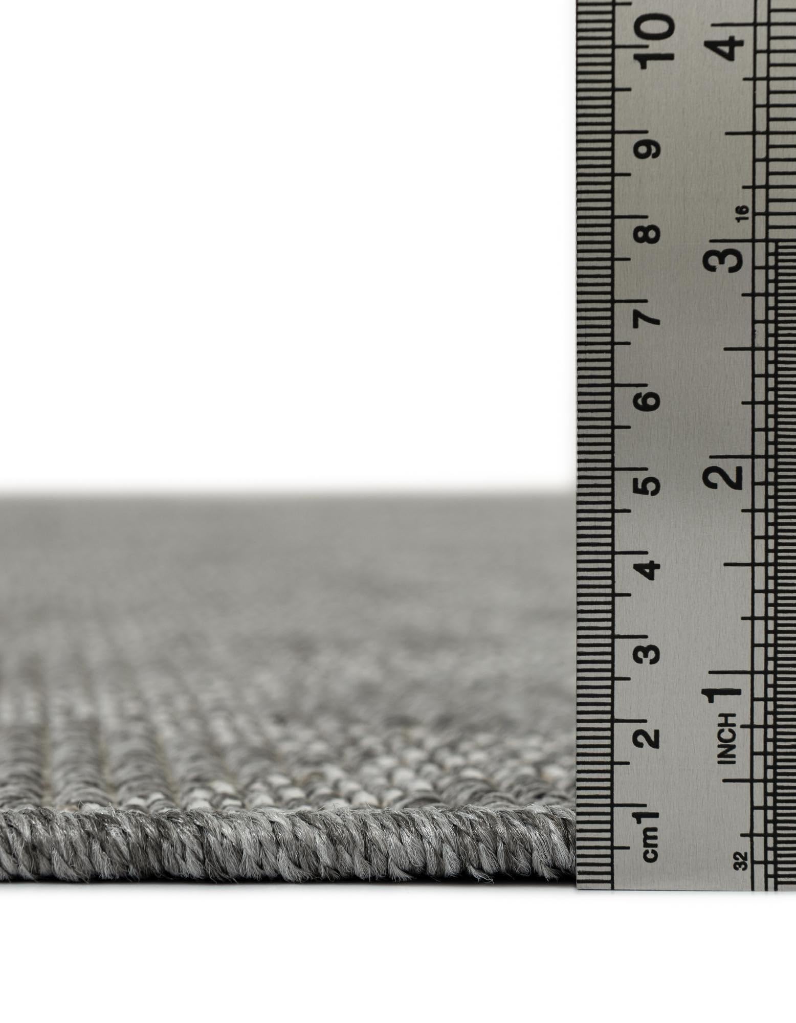 Rugs.com Outdoor Lattice Collection Rug – 10 Ft Round Gray Flatweave-Pile Rug Perfect for Kitchens, Dining Rooms - Image 5