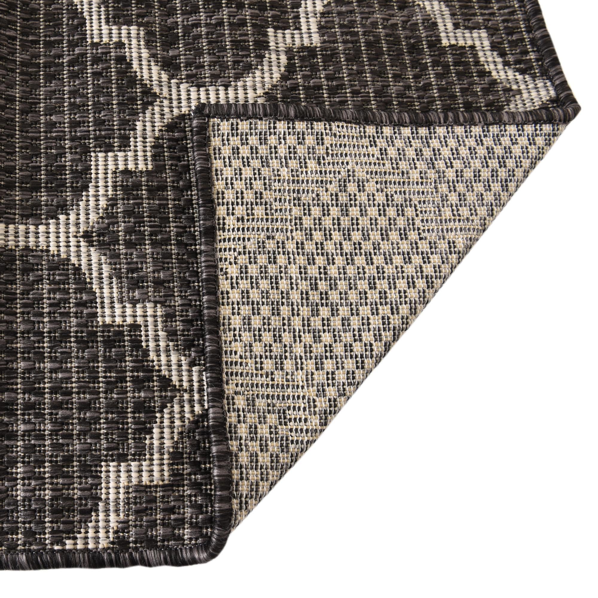 Rugs.com Outdoor Lattice Collection Rug – 4x6 Black Flatweave-Pile Rug Perfect for Entryways, Kitchens, Breakfast Nooks, Accent Pieces - Image 6