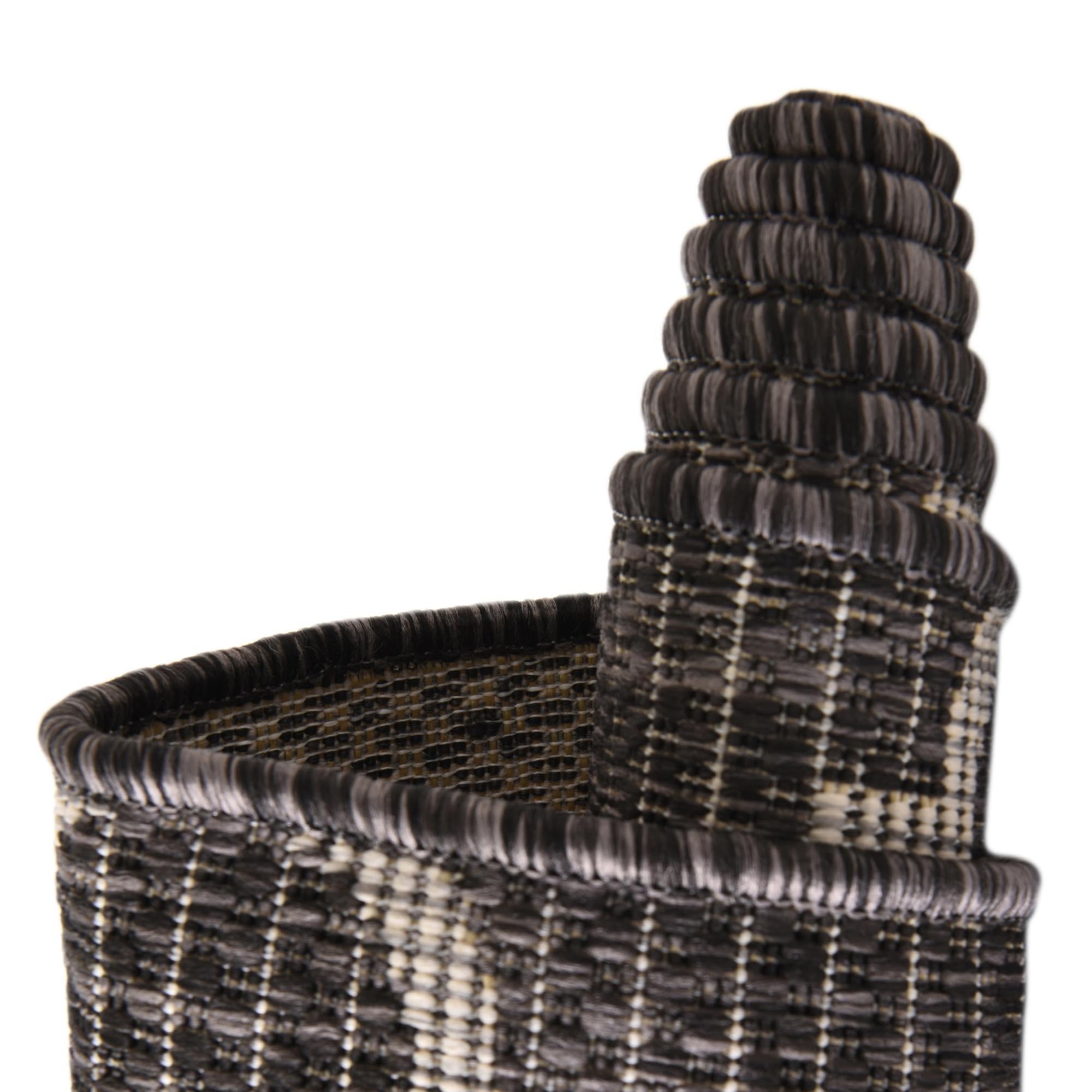 Rugs.com Outdoor Lattice Collection Rug – 4x6 Black Flatweave-Pile Rug Perfect for Entryways, Kitchens, Breakfast Nooks, Accent Pieces - Image 8