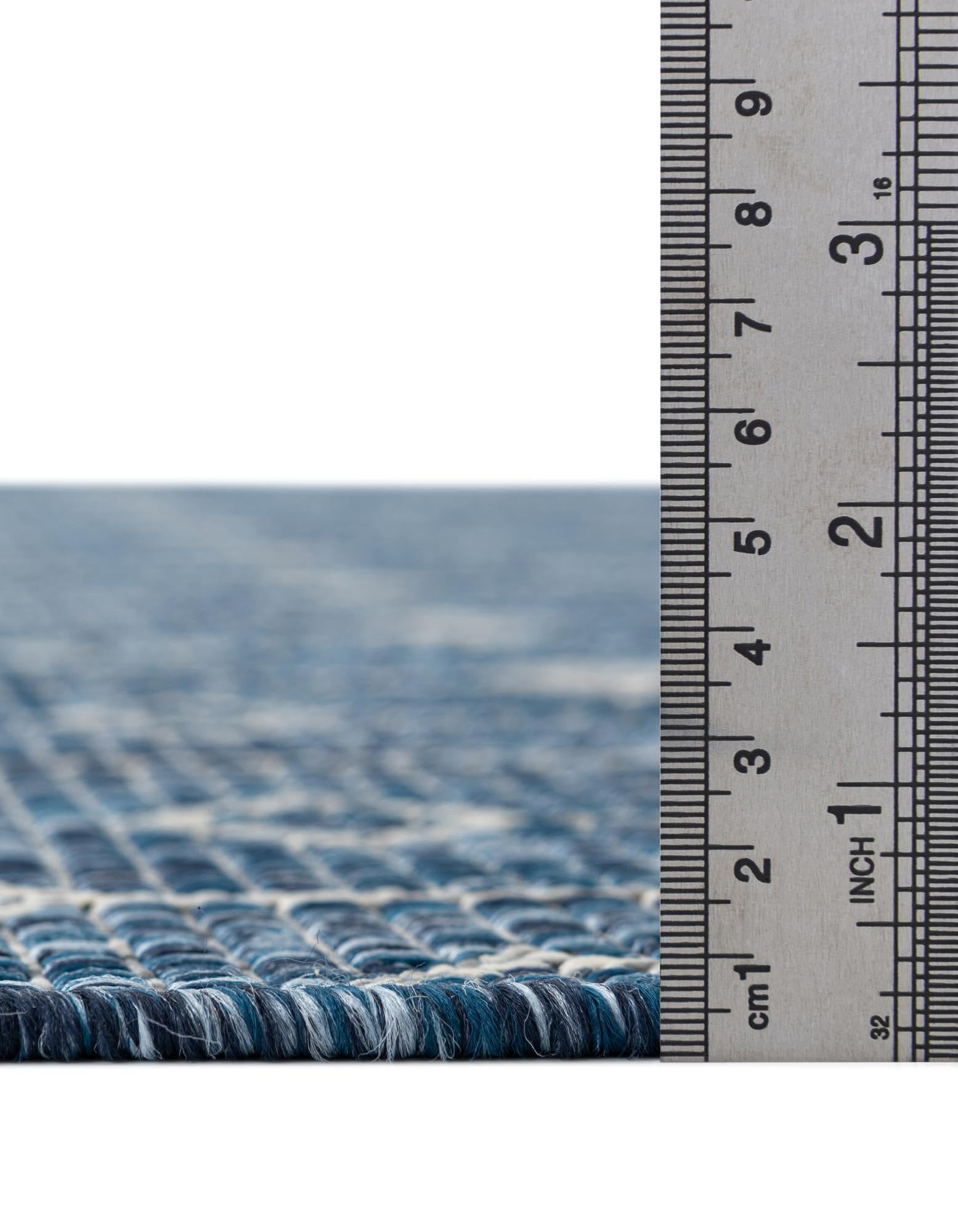 Rugs.com Outdoor Lattice Collection Rug – 4x6 Blue Flatweave-Pile Rug Perfect for Entryways, Kitchens, Breakfast Nooks, Accent Pieces - Image 3