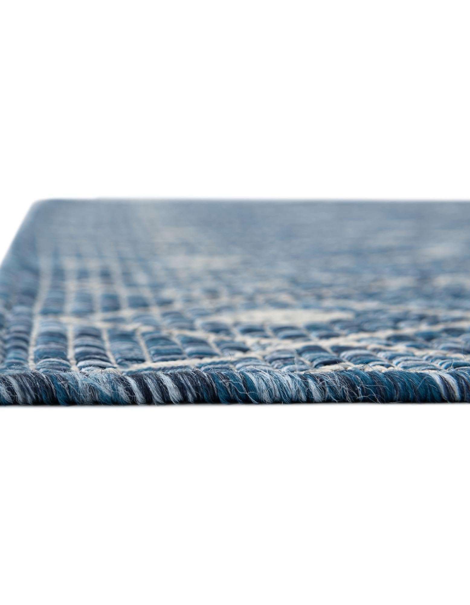 Rugs.com Outdoor Lattice Collection Rug – 4x6 Blue Flatweave-Pile Rug Perfect for Entryways, Kitchens, Breakfast Nooks, Accent Pieces - Image 9