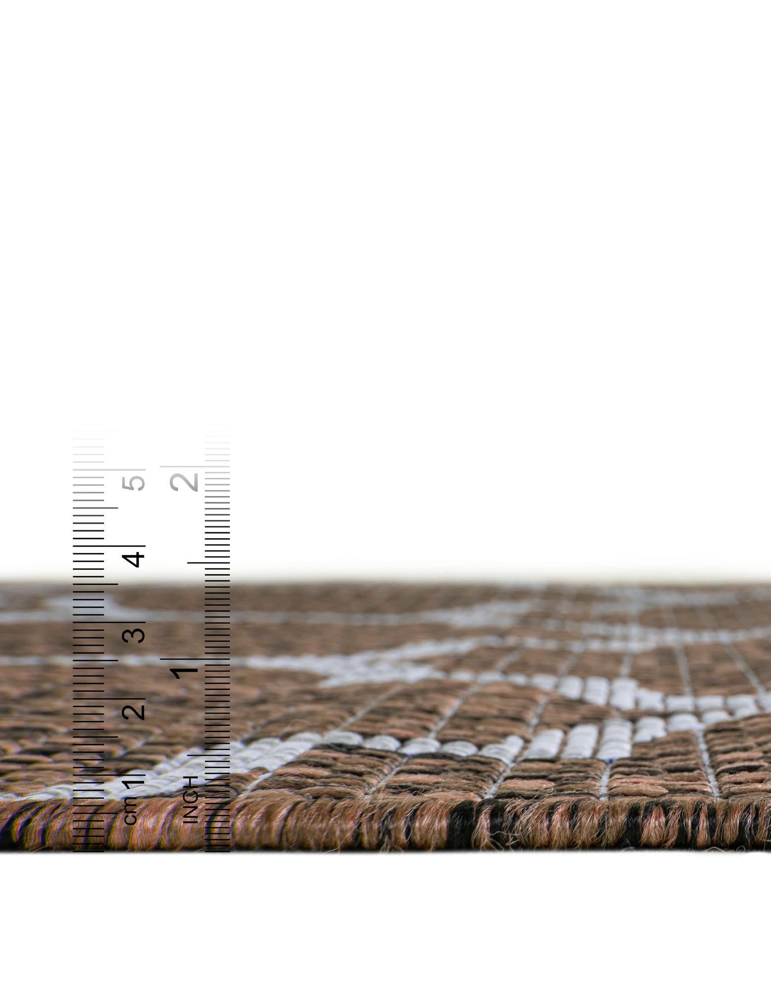 Rugs.com Outdoor Lattice Collection Rug – 5x8 Brown Flatweave-Pile Rug Perfect for Bedrooms, Dining Rooms, Living Rooms - Image 5