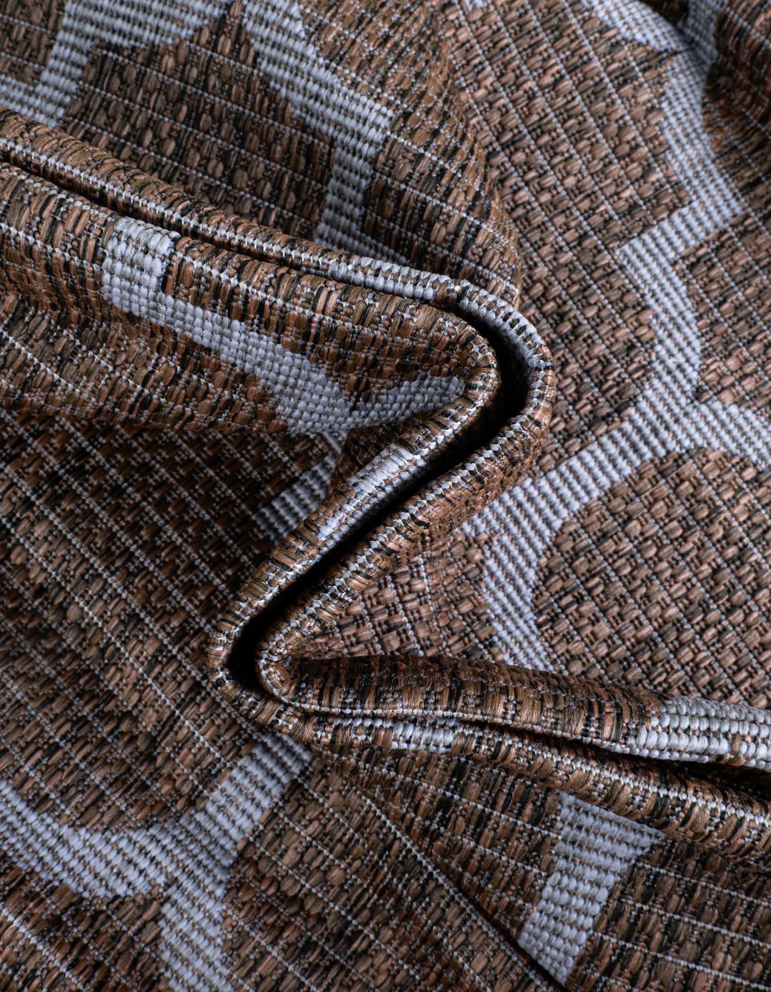 Rugs.com Outdoor Lattice Collection Rug – 5x8 Brown Flatweave-Pile Rug Perfect for Bedrooms, Dining Rooms, Living Rooms - Image 8