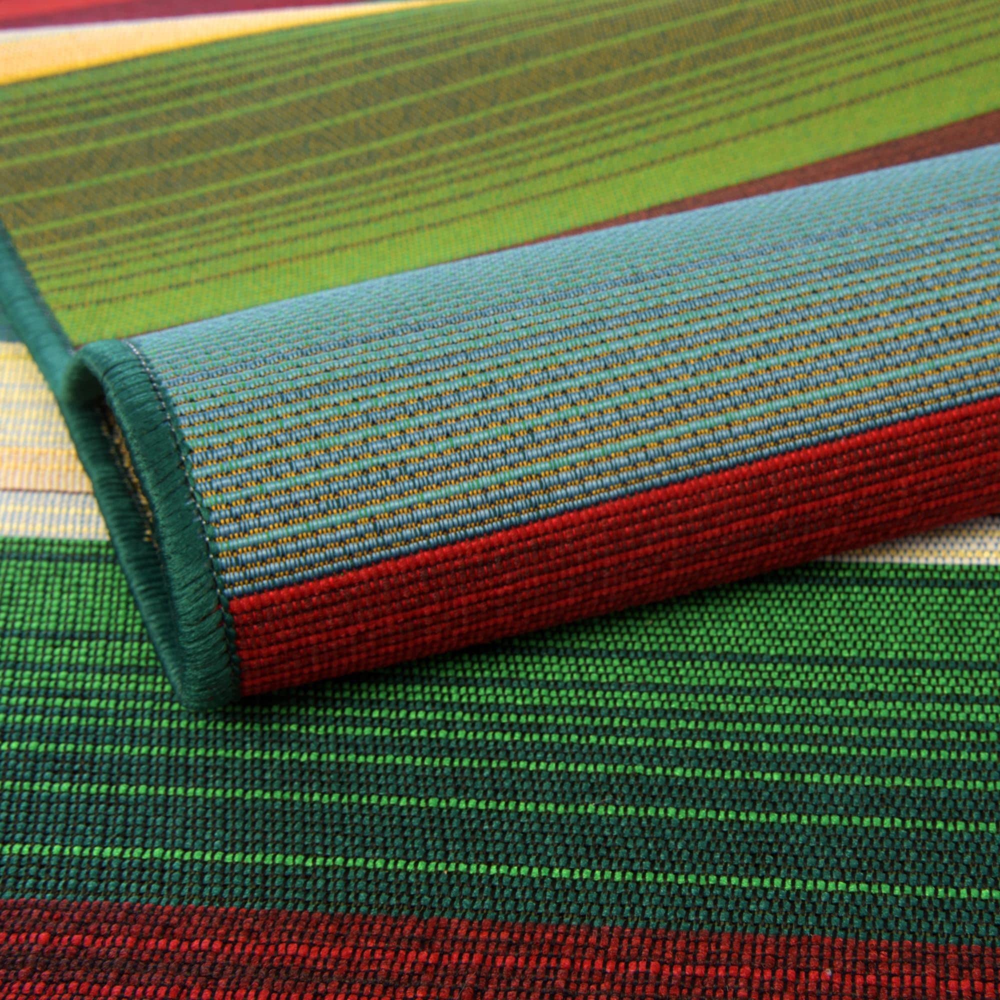 Rugs.com Outdoor Modern Collection Rug – 11 Ft Runner Multi Flatweave-Pile Rug Perfect for Hallways, Entryways - Image 3