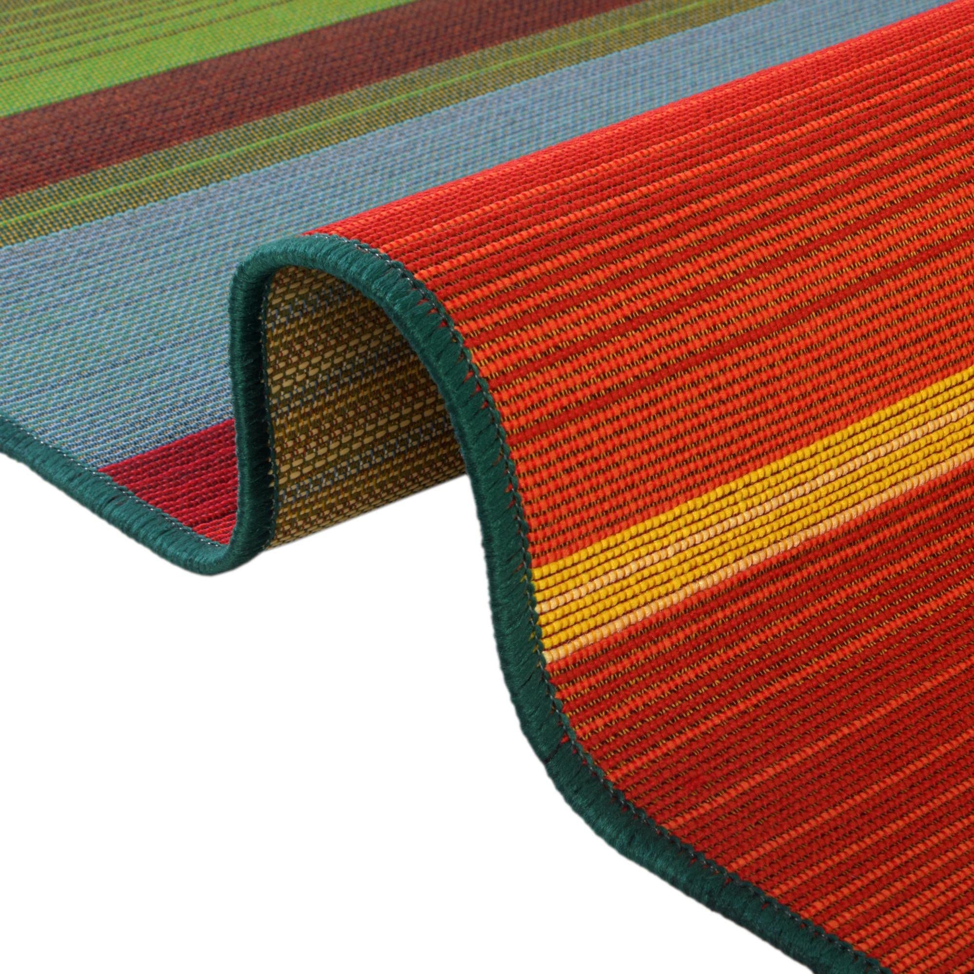 Rugs.com Outdoor Modern Collection Rug – 11 Ft Runner Multi Flatweave-Pile Rug Perfect for Hallways, Entryways - Image 7