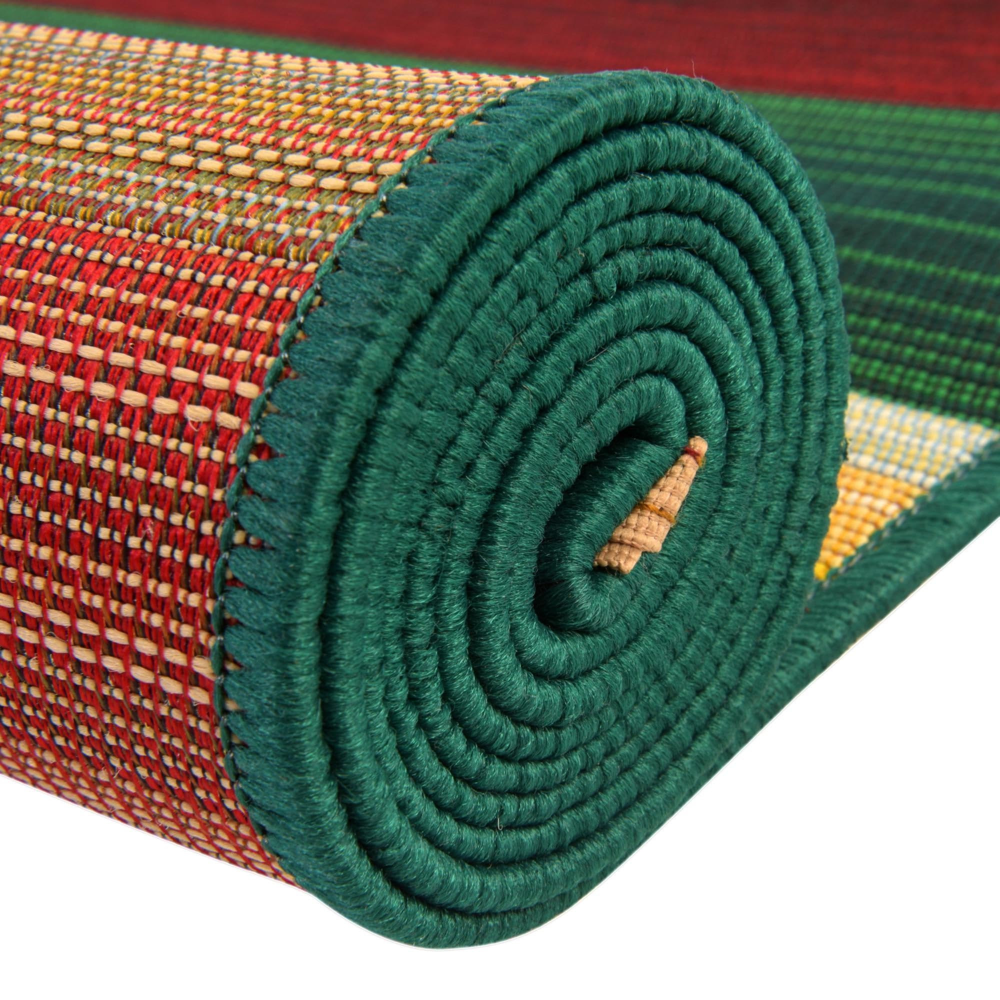 Rugs.com Outdoor Modern Collection Rug – 11 Ft Runner Multi Flatweave-Pile Rug Perfect for Hallways, Entryways - Image 9