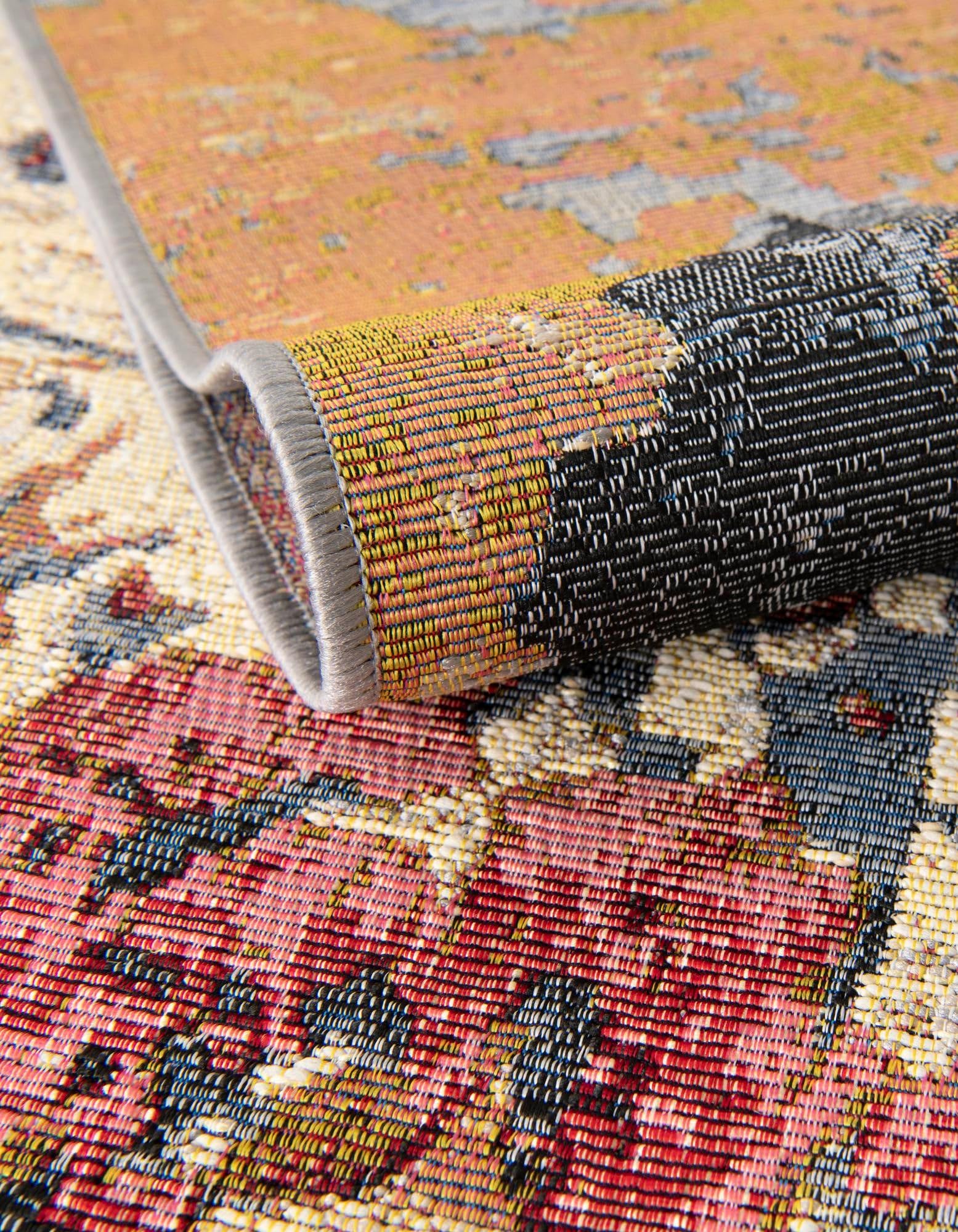 Rugs.com Outdoor Modern Collection Rug – 4x6 Multi Flatweave-Pile Rug Perfect for Entryways, Kitchens, Breakfast Nooks, Accent Pieces - Image 3