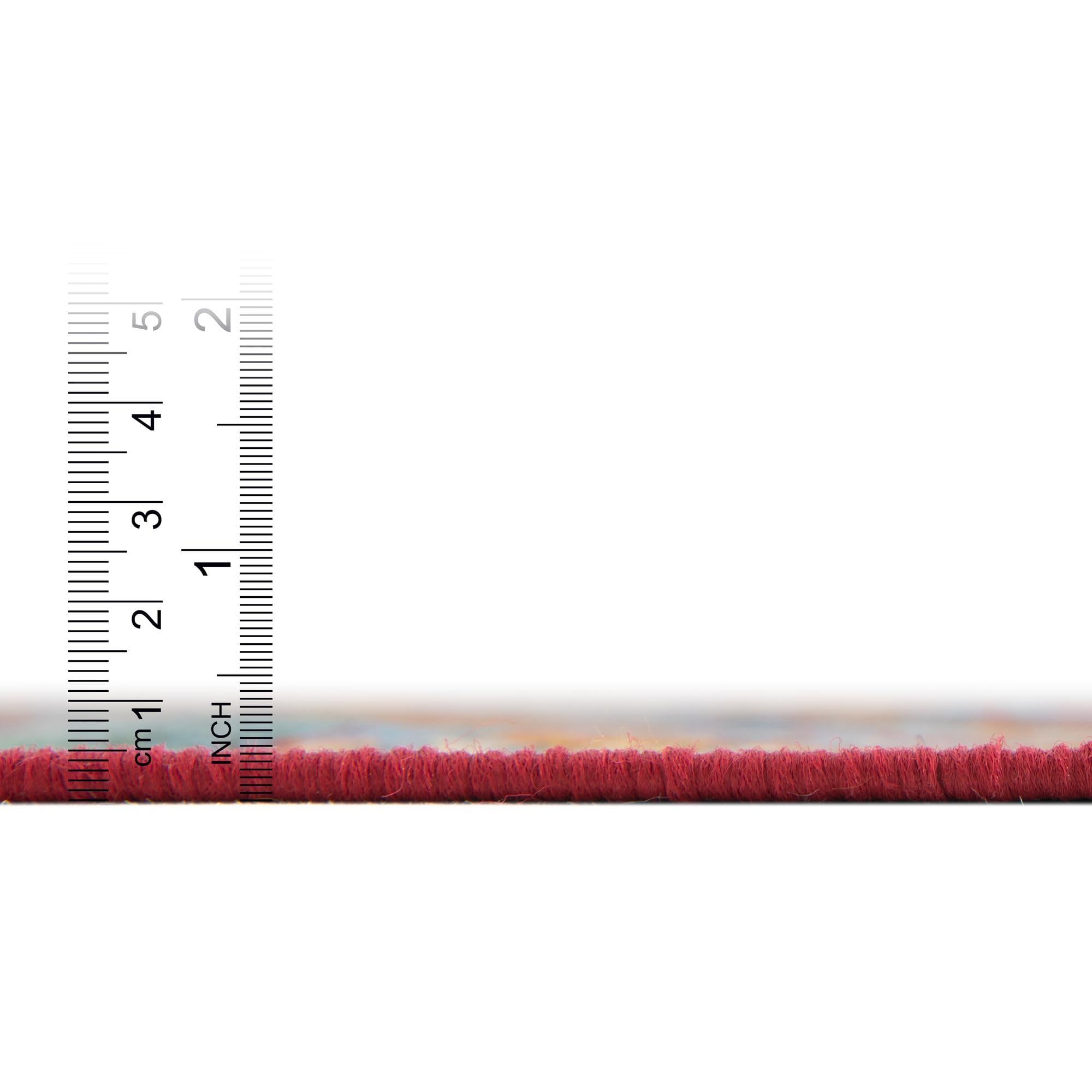 Rugs.com Outdoor Modern Collection Rug – 7 Ft Octagon Multi Flatweave-Pile Rug Perfect for Living Rooms, Kitchens, Entryways - Image 3