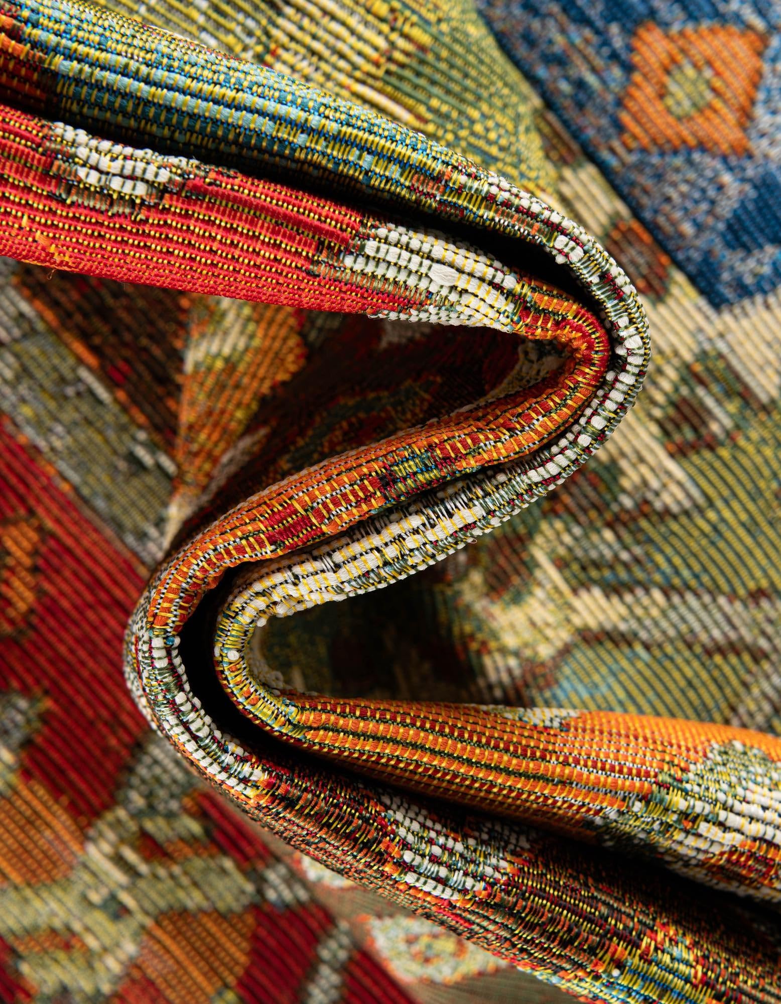 Rugs.com Outdoor Southwestern Collection Rug – 10 Ft Square Multi Flatweave-Pile Rug Perfect for Living Rooms, Kitchens, Entryways - Image 7