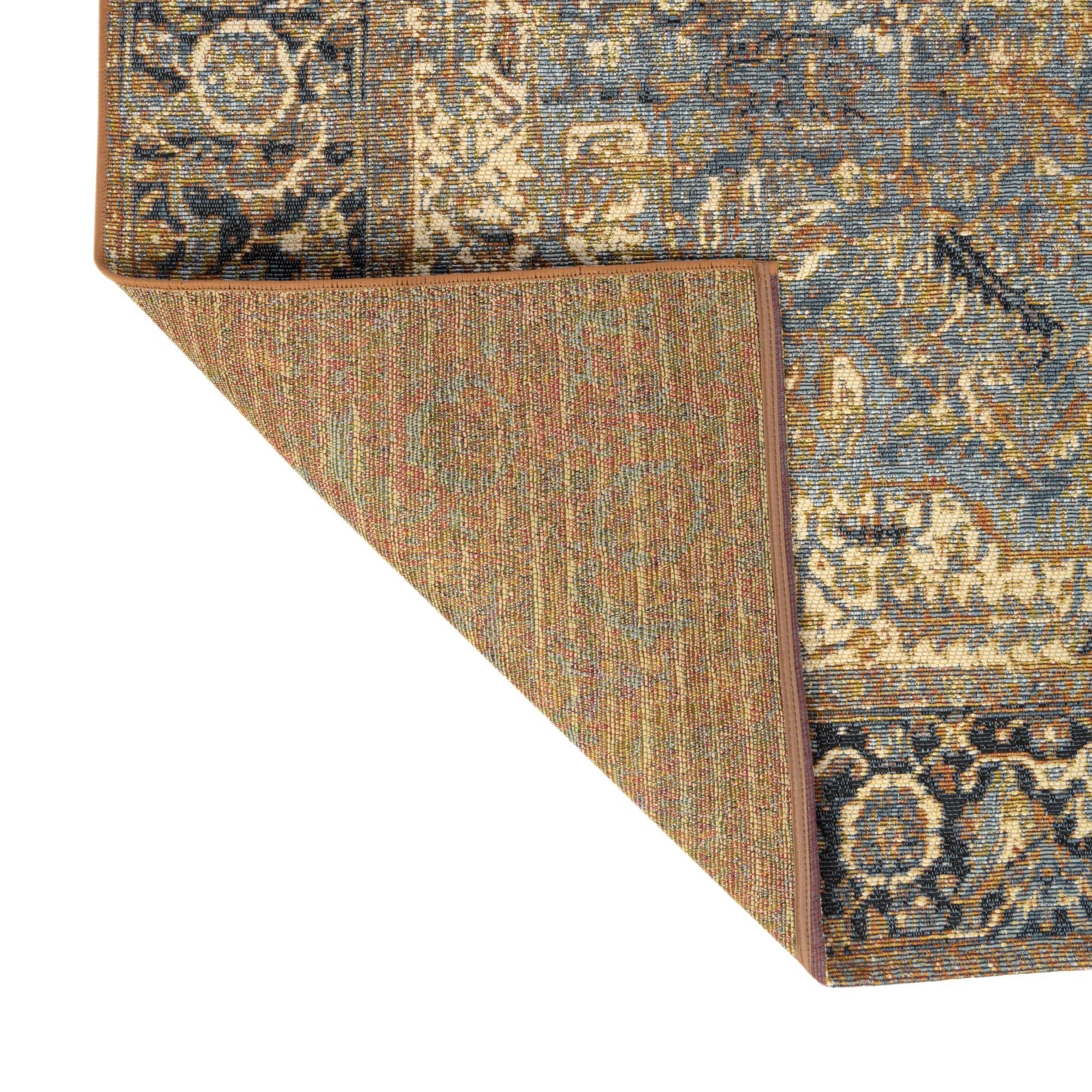 Rugs.com Outdoor Traditional Collection Rug – 5x8 Blue Flatweave-Pile Rug Perfect for Bedrooms, Dining Rooms, Living Rooms - Image 7