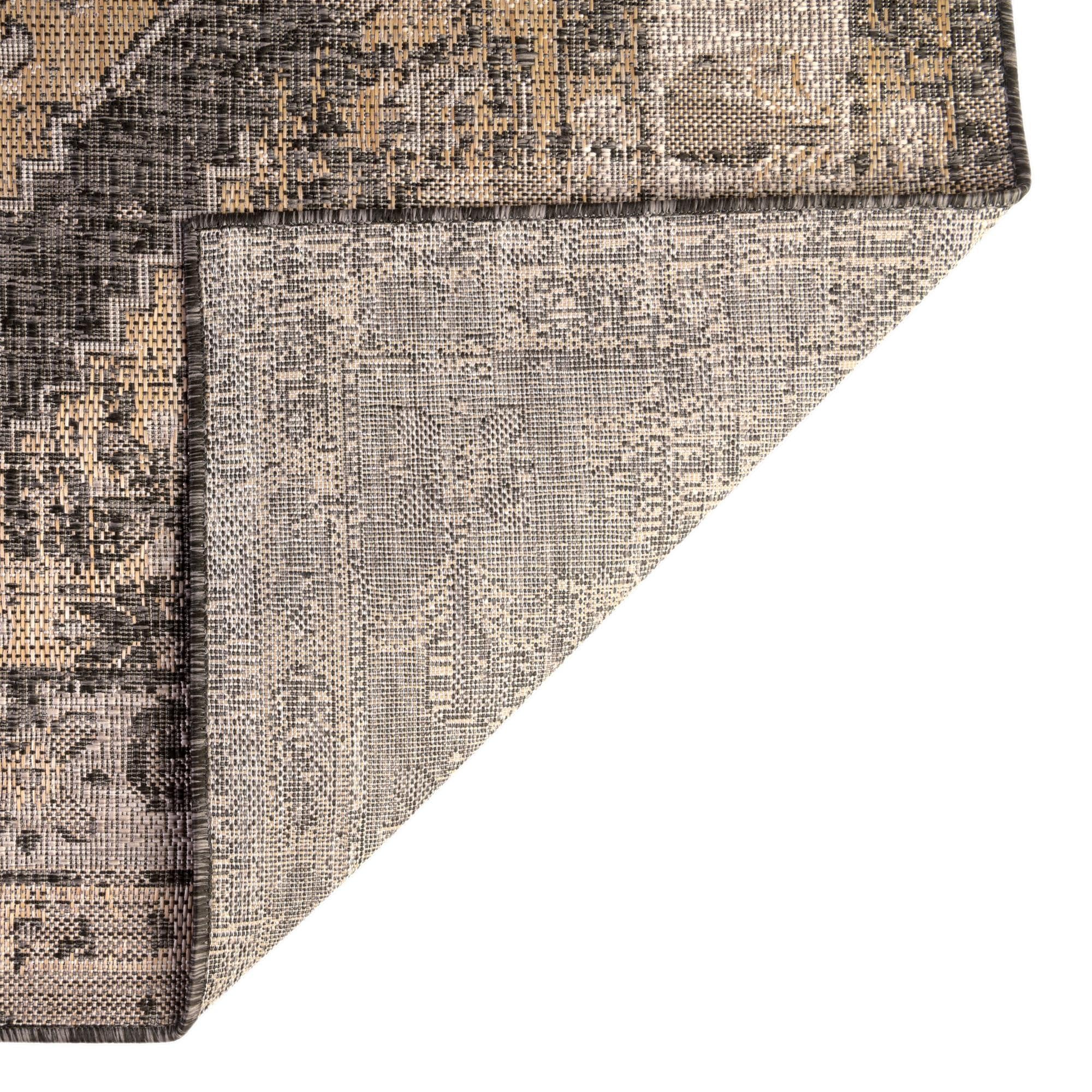 Rugs.com Outdoor Traditional Collection Rug – 5x8 Charcoal Flatweave-Pile Rug Perfect for Bedrooms, Dining Rooms, Living Rooms - Image 8