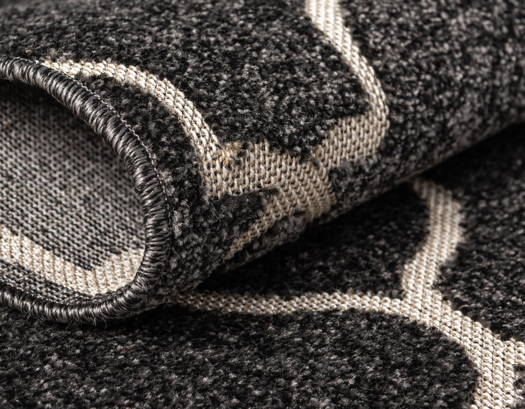 Rugs.com Outdoor Trellis Textured Collection Rug – 9x12 Black Flatweave-Pile Rug Perfect for Living Rooms, Large Dining Rooms, Open Floorplans - Image 7