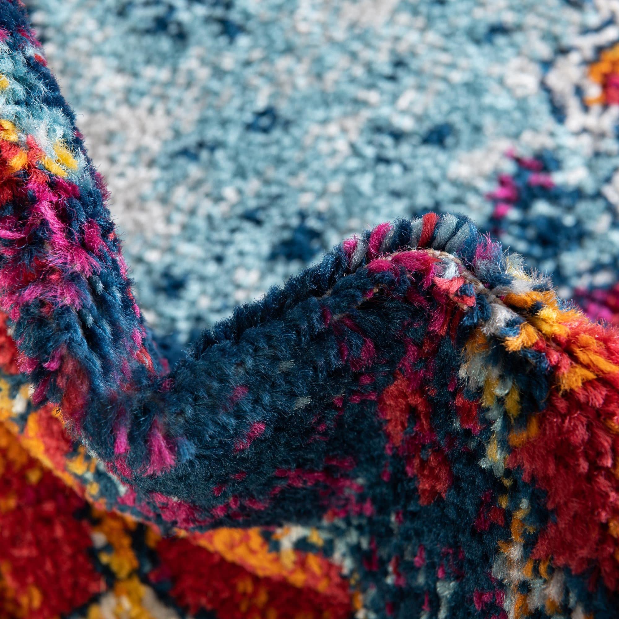 Rugs.com Parker Collection Rug – 5 Ft Octagon Multi Medium Rug Perfect for Living Rooms, Kitchens, Entryways - Image 8