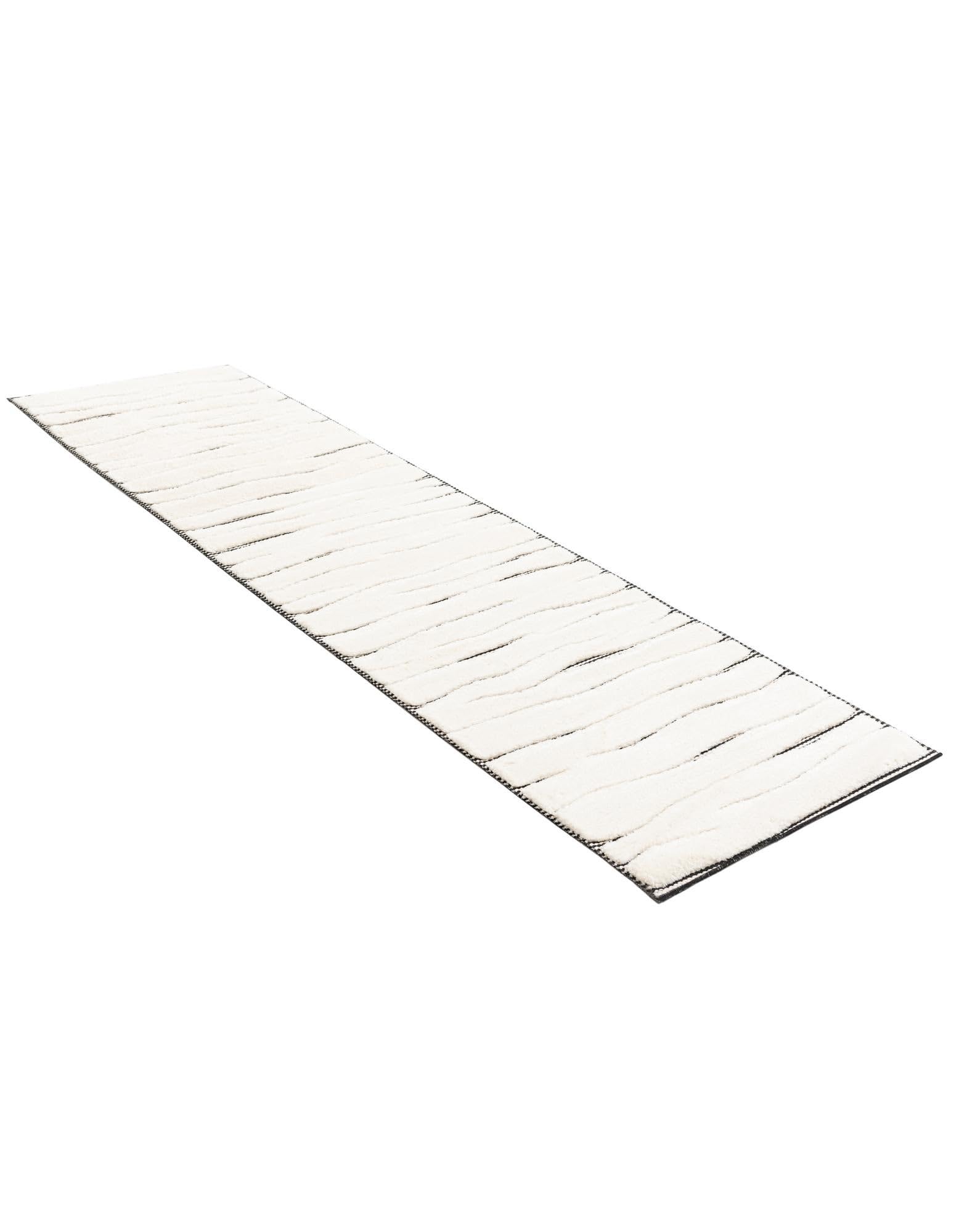 Rugs.com Prismatic Collection Rug – 10 Ft Runner Ivory White Flatweave-Pile Rug Perfect for Hallways, Entryways - Image 3