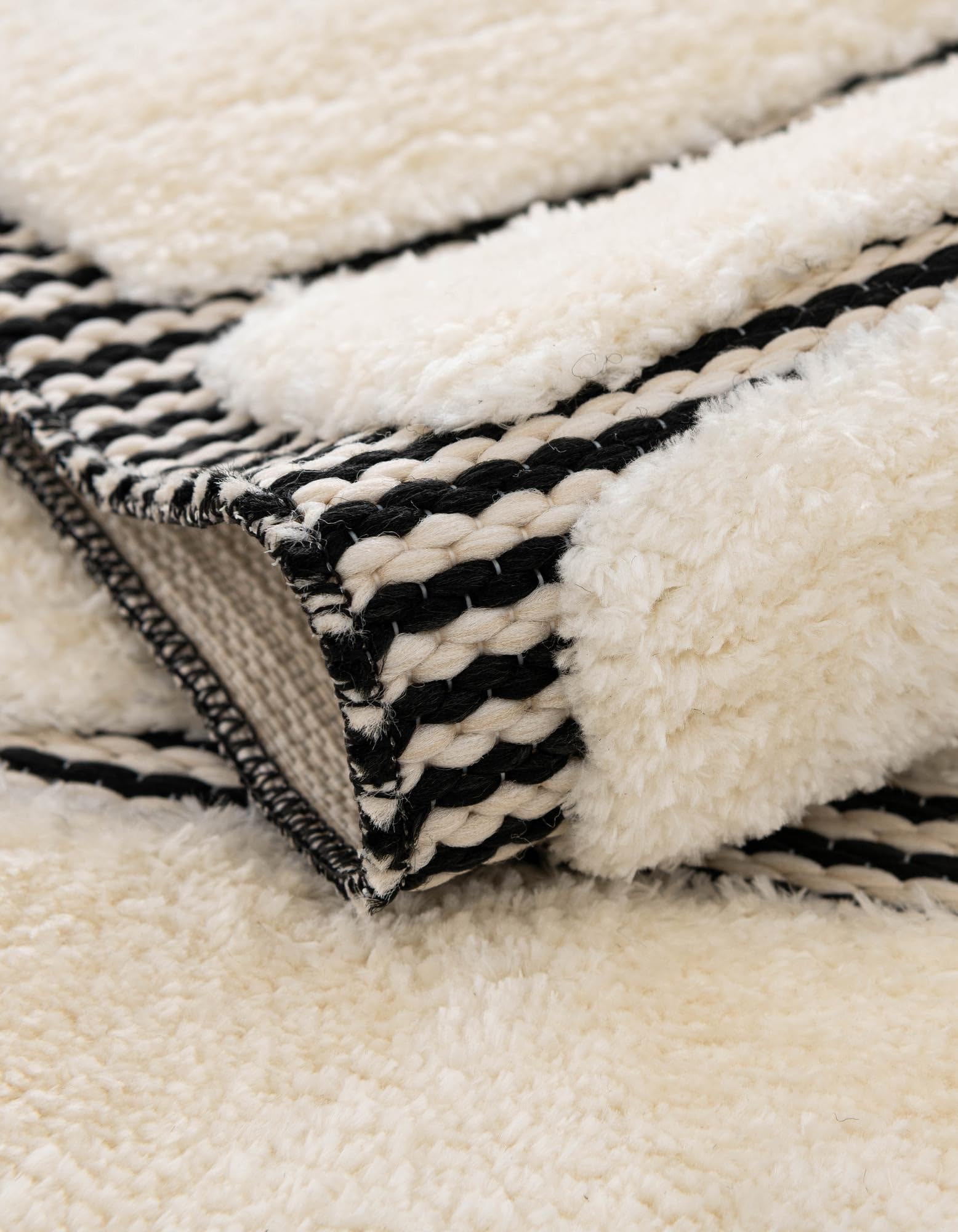 Rugs.com Prismatic Collection Rug – 10 Ft Runner Ivory White Flatweave-Pile Rug Perfect for Hallways, Entryways - Image 5