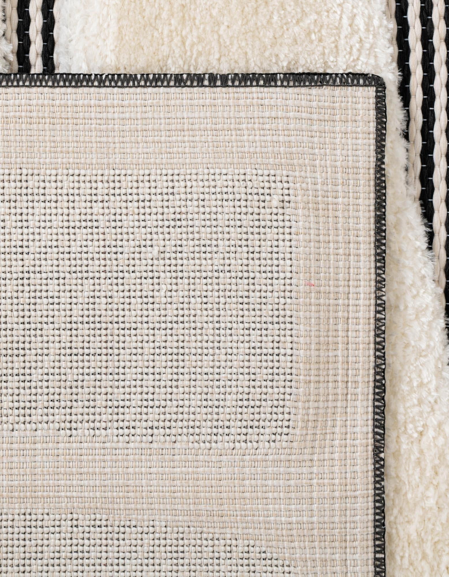 Rugs.com Prismatic Collection Rug – 10 Ft Runner Ivory White Flatweave-Pile Rug Perfect for Hallways, Entryways - Image 8