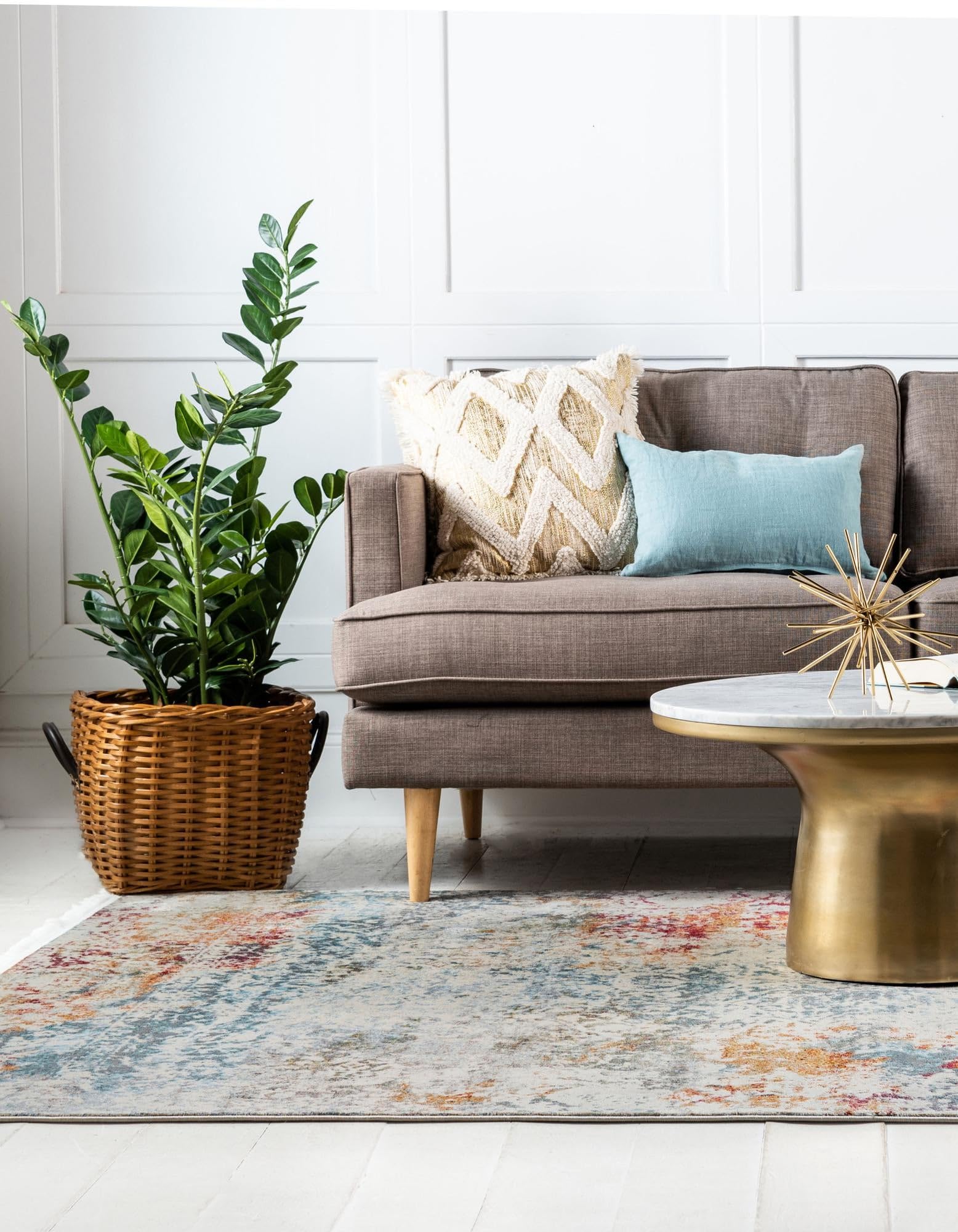 Rugs.com Santiago Collection Rug – 10x13 Cream Medium-Pile Rug Perfect for Living Rooms, Large Dining Rooms, Open Floorplans - Image 4