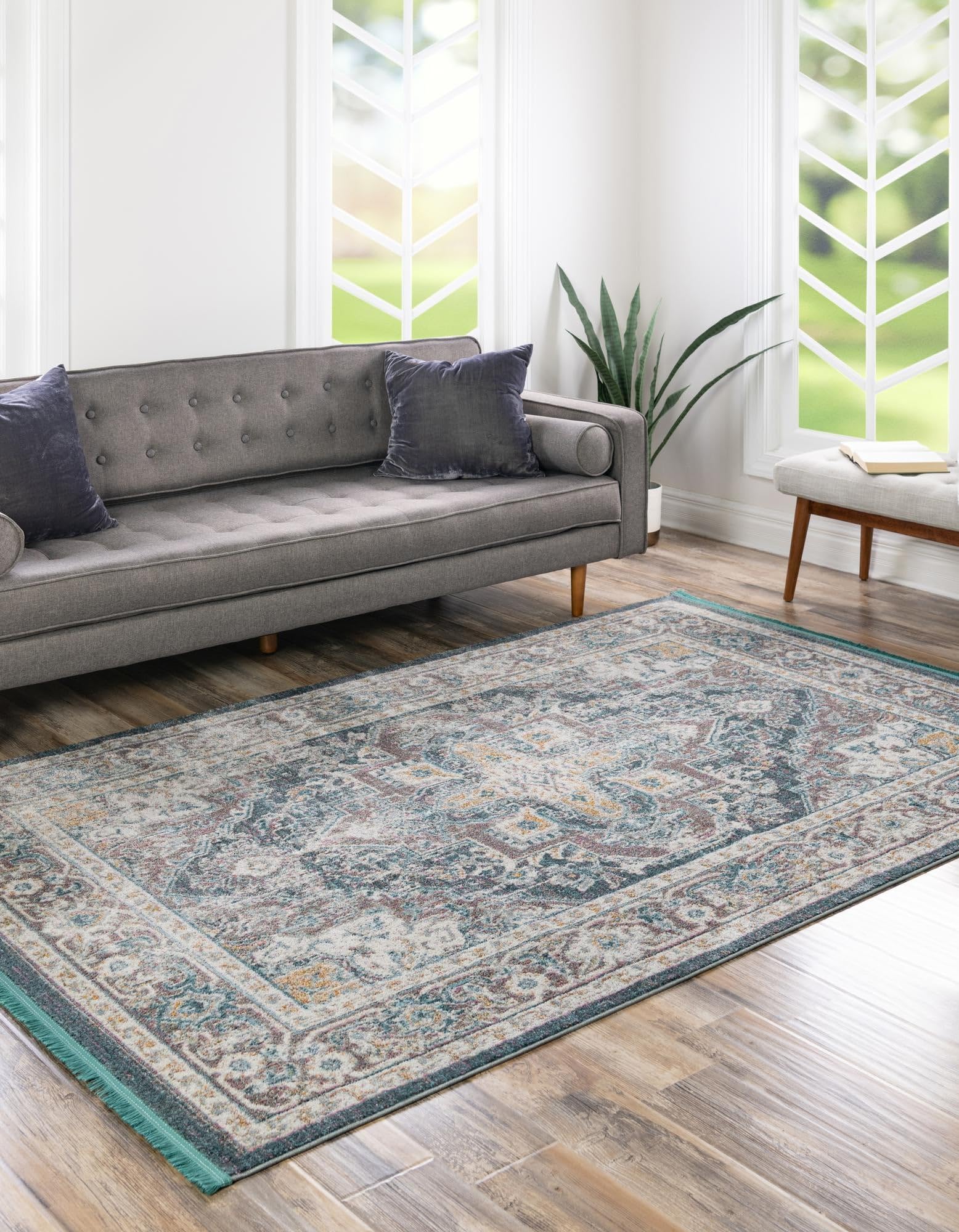 Rugs.com Santiago Collection Rug – 10x13 Gray Medium-Pile Rug Perfect for Living Rooms, Large Dining Rooms, Open Floorplans - Image 5
