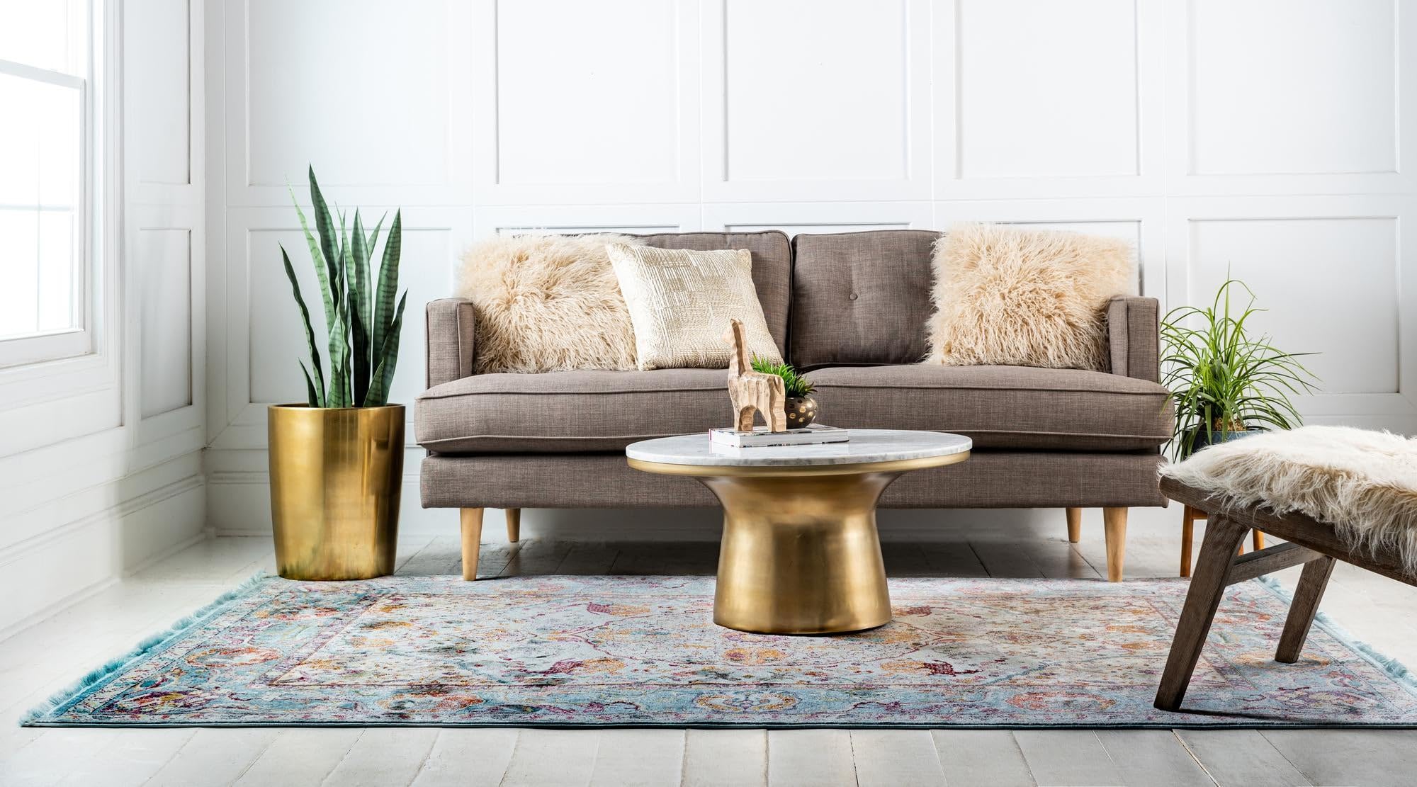 Rugs.com Santiago Collection Rug – 10x13 Light Blue Medium-Pile Rug Perfect for Living Rooms, Large Dining Rooms, Open Floorplans - Image 4