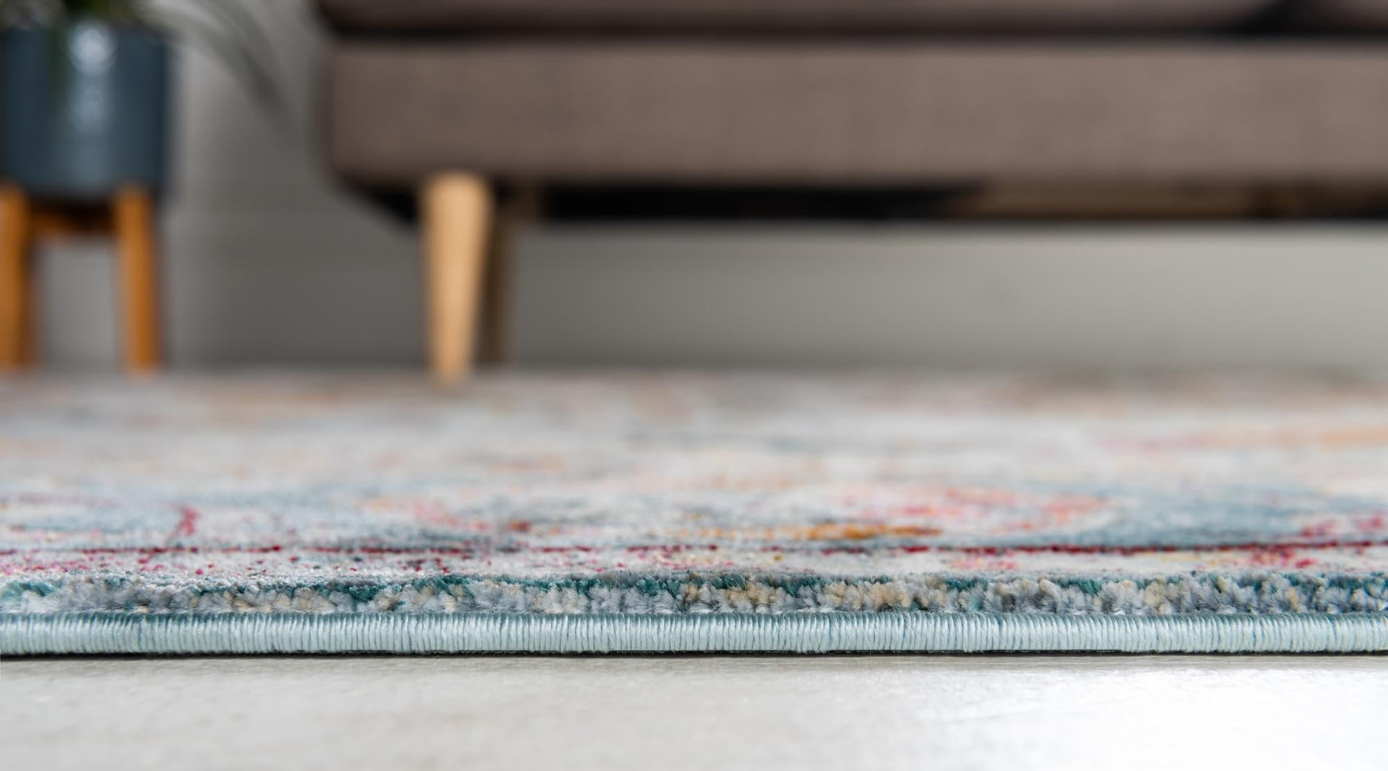 Rugs.com Santiago Collection Rug – 10x13 Light Blue Medium-Pile Rug Perfect for Living Rooms, Large Dining Rooms, Open Floorplans - Image 5