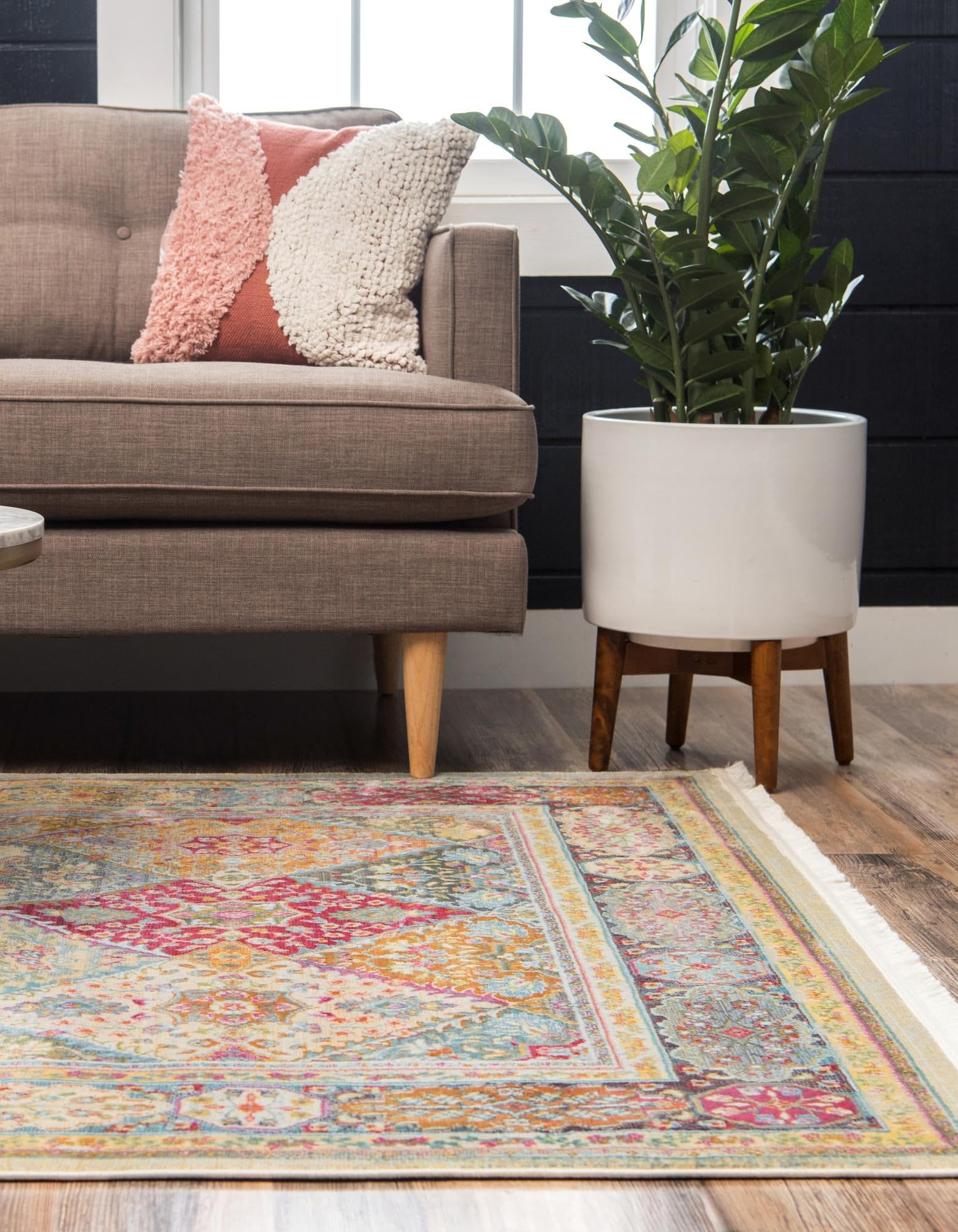 Rugs.com Santiago Collection Rug – 10x13 Multi Medium-Pile Rug Perfect for Living Rooms, Large Dining Rooms, Open Floorplans - Image 4