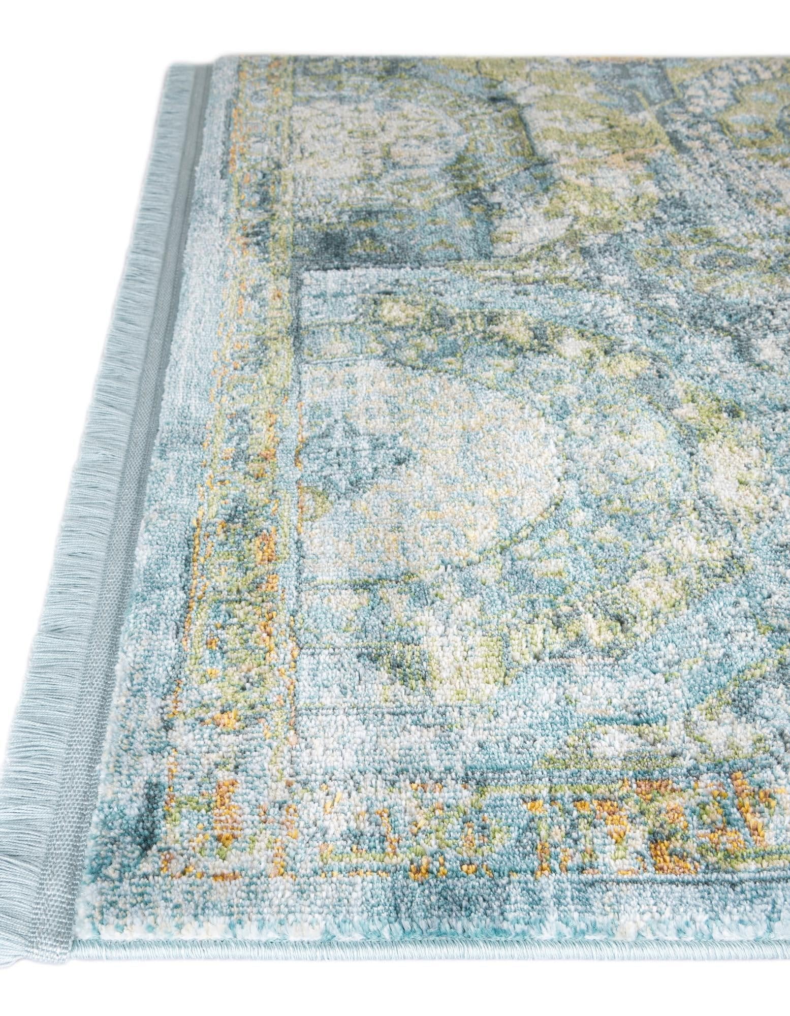 Rugs.com Santiago Collection Rug – 4x6 Light Blue Medium-Pile Rug Perfect for Entryways, Kitchens, Breakfast Nooks, Accent Pieces - Image 6