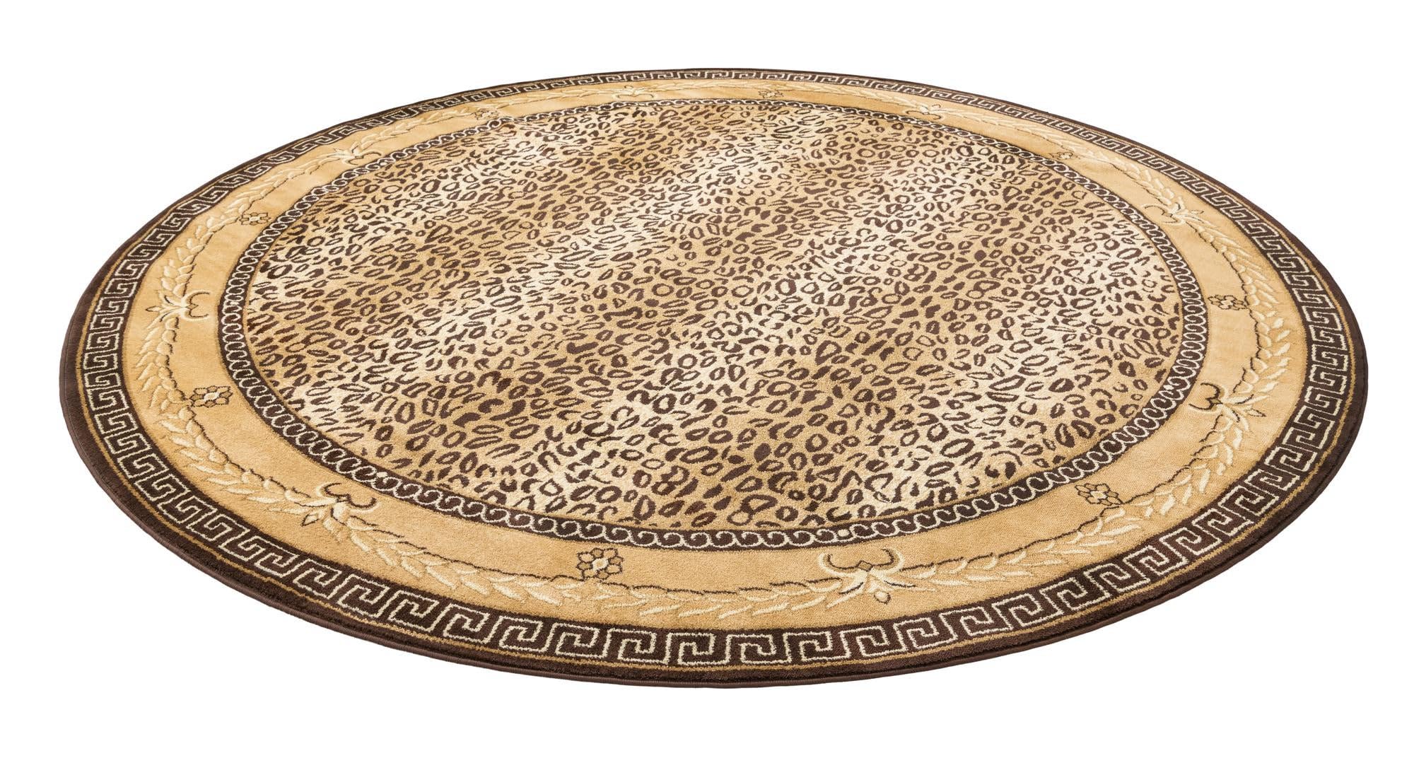 Rugs.com Savannah Collection Rug – 10 Ft Round Brown Medium-Pile Rug Perfect for Kitchens, Dining Rooms - Image 3