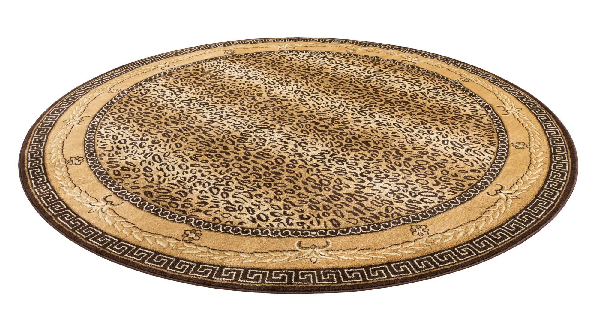 Rugs.com Savannah Collection Rug – 10 Ft Round Brown Medium-Pile Rug Perfect for Kitchens, Dining Rooms - Image 4