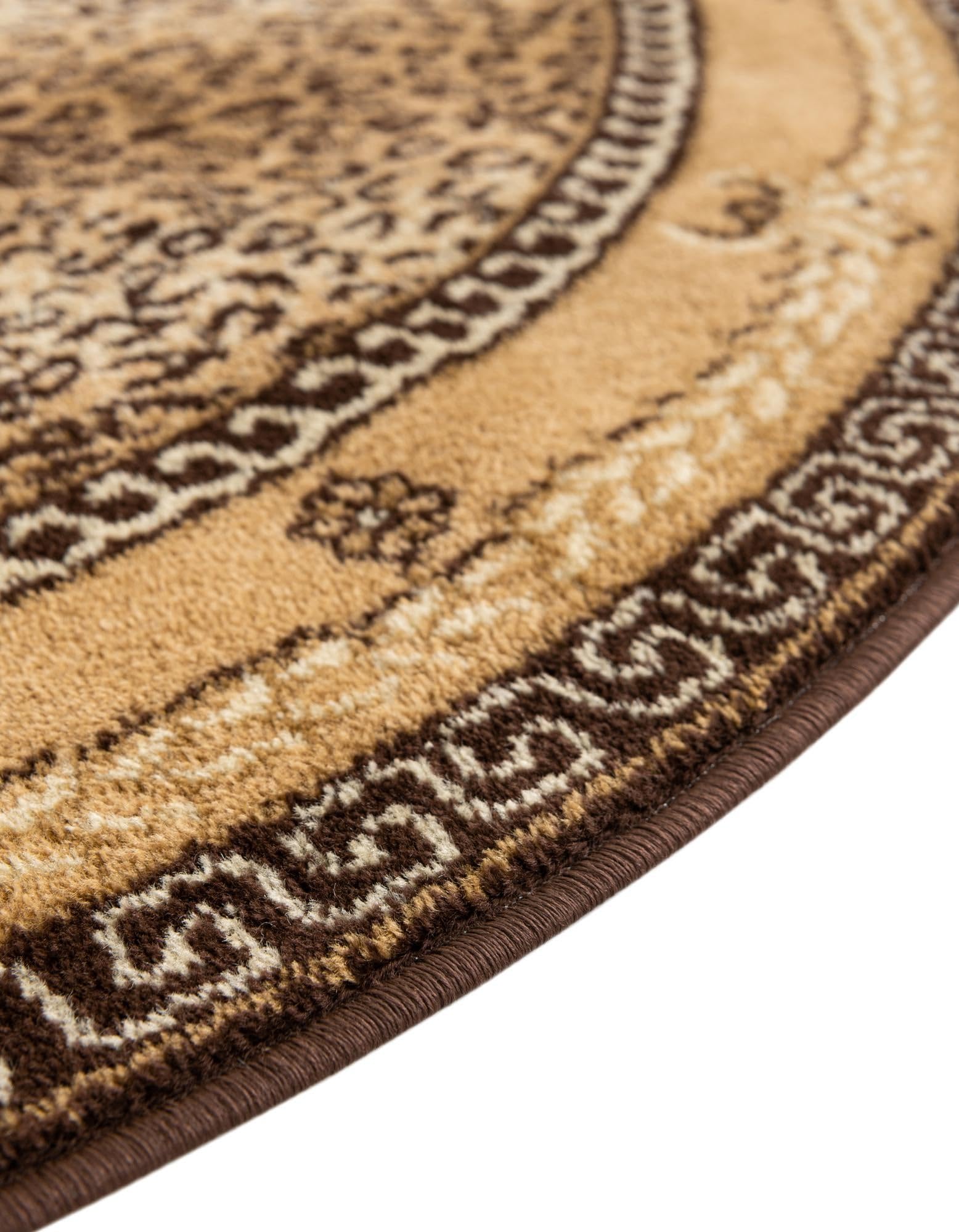 Rugs.com Savannah Collection Rug – 10 Ft Round Brown Medium-Pile Rug Perfect for Kitchens, Dining Rooms - Image 6