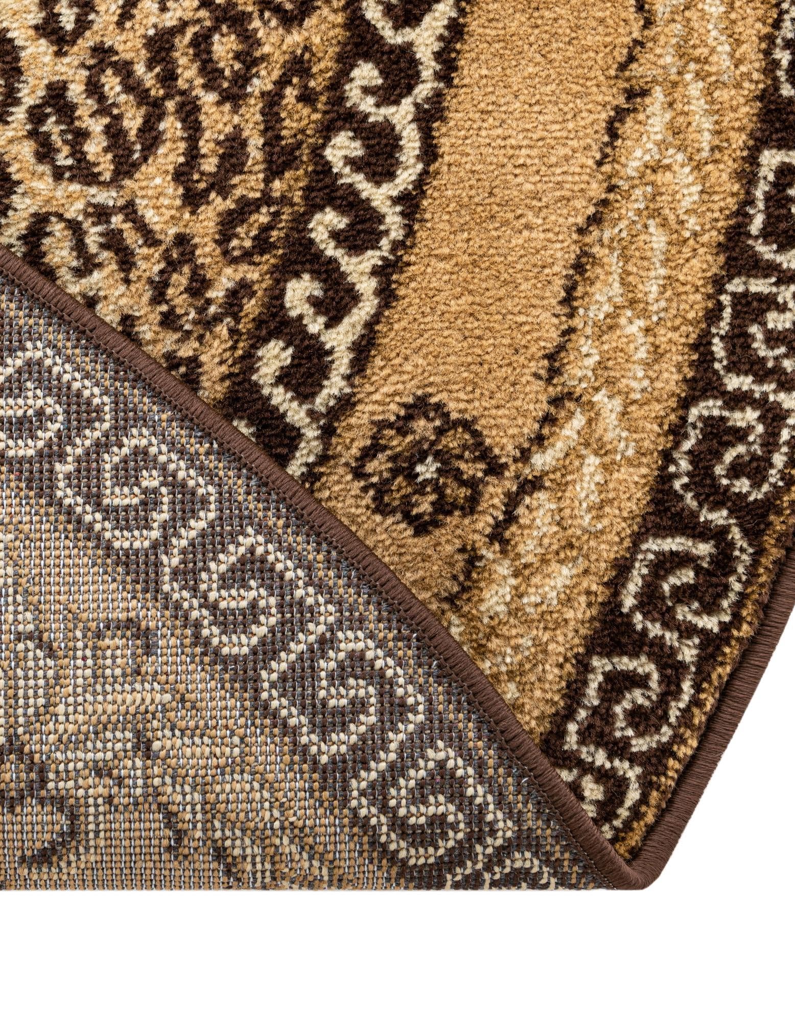 Rugs.com Savannah Collection Rug – 10 Ft Round Brown Medium-Pile Rug Perfect for Kitchens, Dining Rooms - Image 8