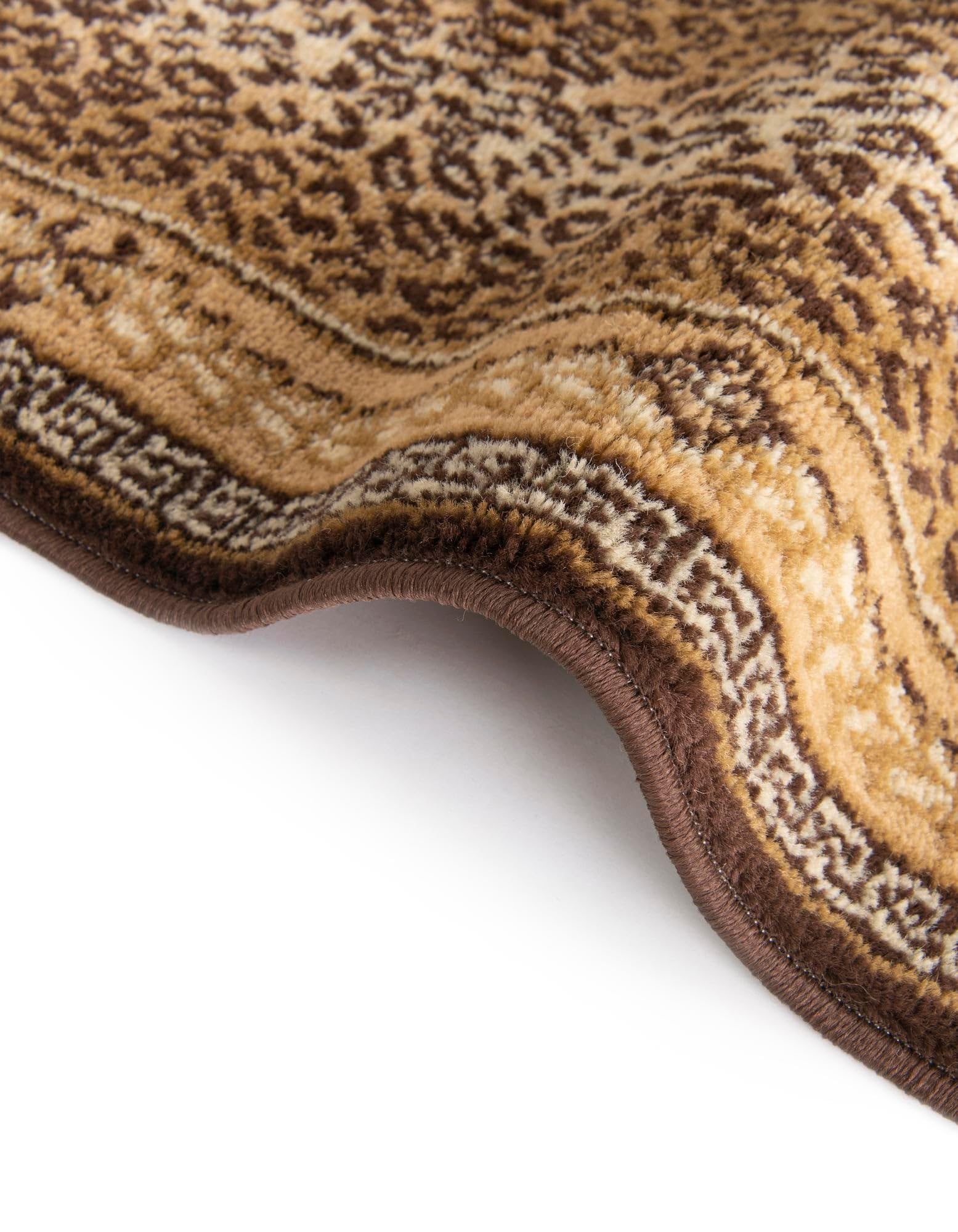 Rugs.com Savannah Collection Rug – 10 Ft Round Brown Medium-Pile Rug Perfect for Kitchens, Dining Rooms - Image 9