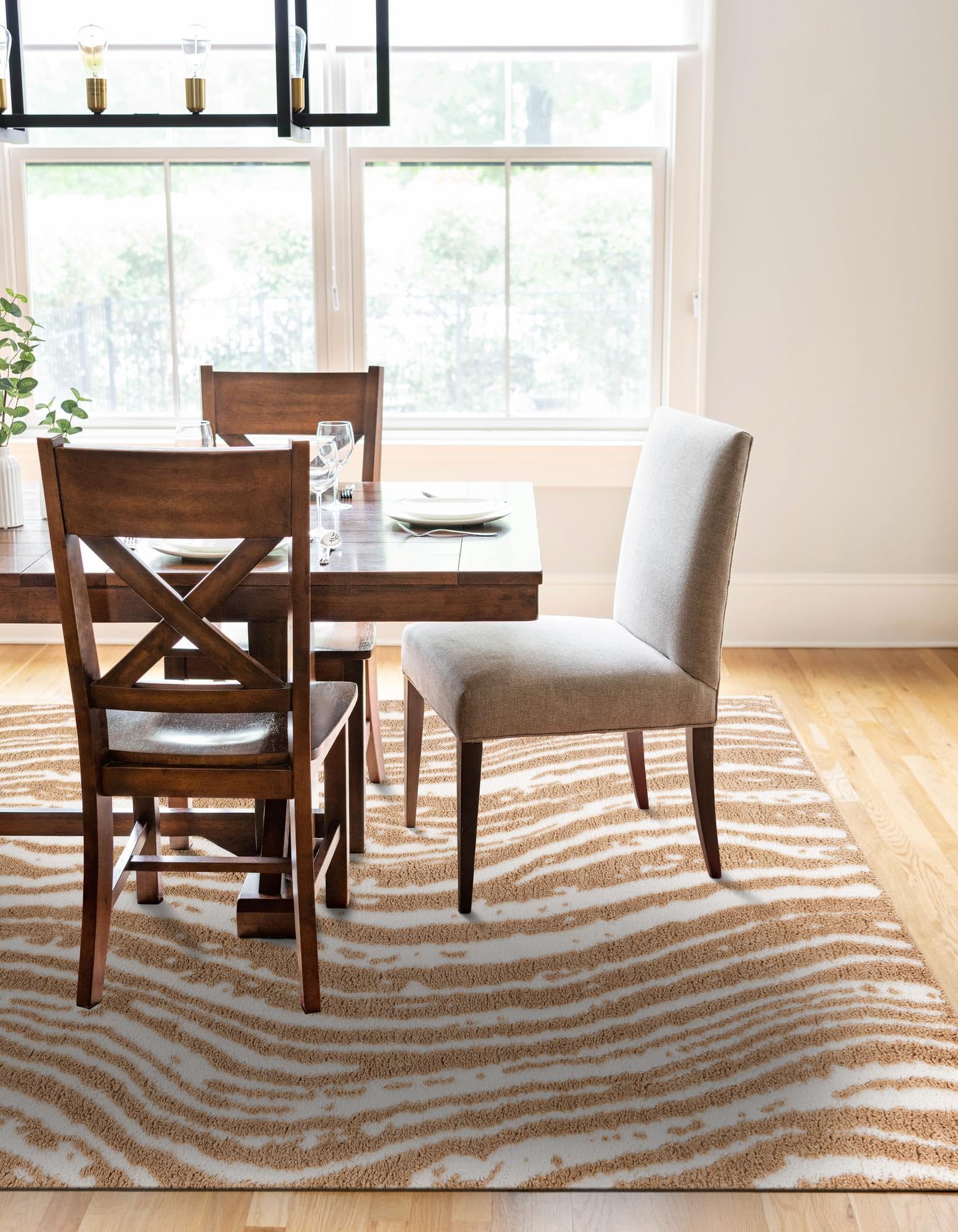 Rugs.com Sepia Collection Rug – 4x6 Caramel and Ivory High-Pile Rug Perfect for Entryways, Kitchens, Breakfast Nooks, Accent Pieces - Image 5