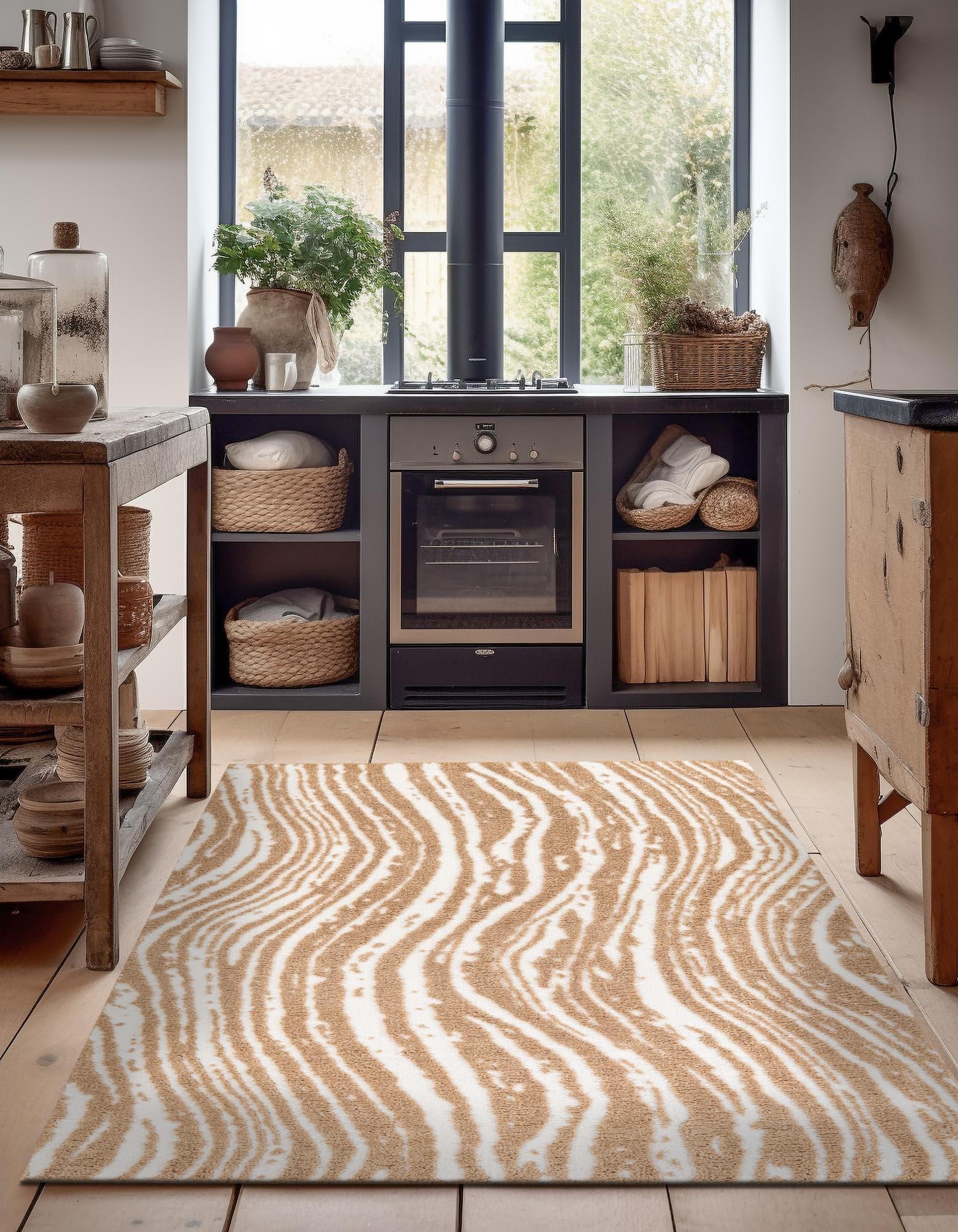 Rugs.com Sepia Collection Rug – 4x6 Caramel and Ivory High-Pile Rug Perfect for Entryways, Kitchens, Breakfast Nooks, Accent Pieces - Image 6