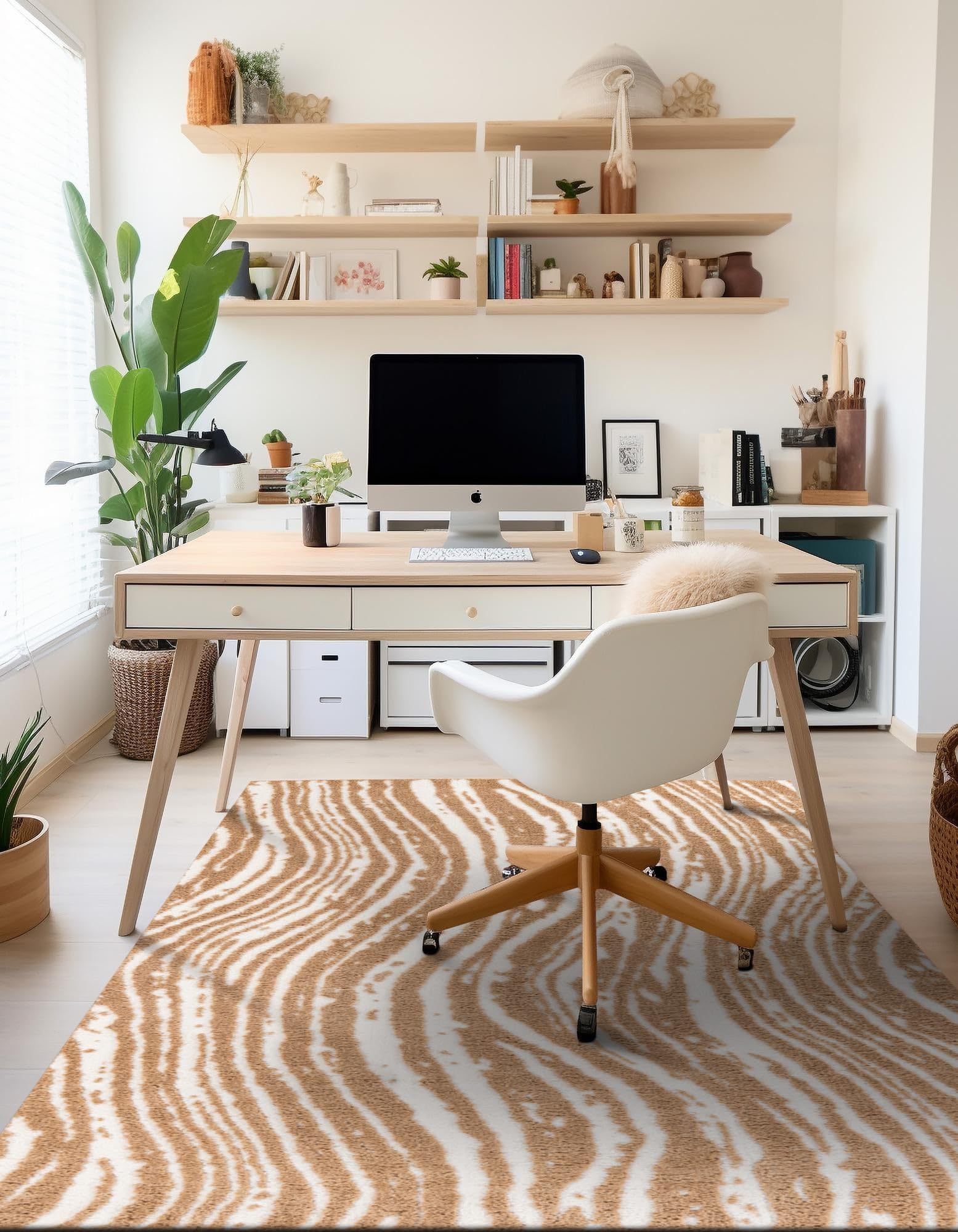 Rugs.com Sepia Collection Rug – 4x6 Caramel and Ivory High-Pile Rug Perfect for Entryways, Kitchens, Breakfast Nooks, Accent Pieces - Image 7