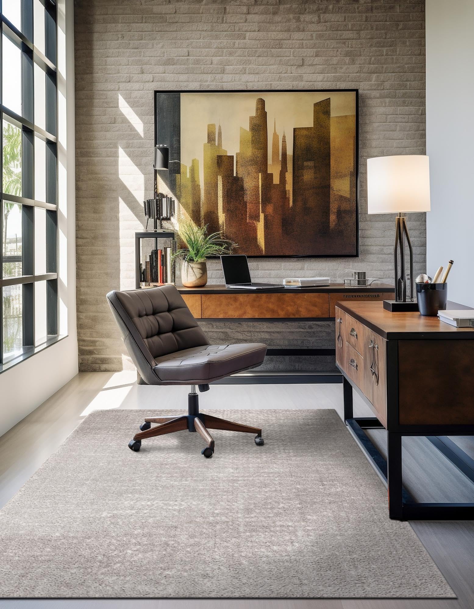 Rugs.com Sepia Collection Rug – 4x6 Cloud Gray High-Pile Rug Perfect for Entryways, Kitchens, Breakfast Nooks, Accent Pieces - Image 5