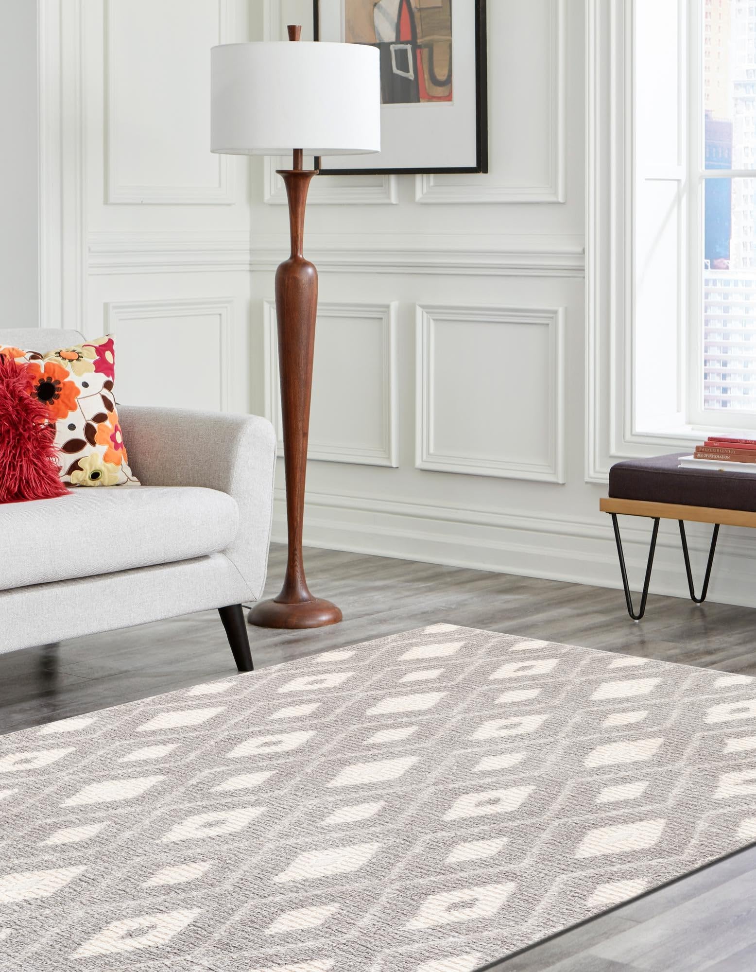 Rugs.com Sepia Collection Rug – 4x6 Cloud Gray High-Pile Rug Perfect for Entryways, Kitchens, Breakfast Nooks, Accent Pieces - Image 6