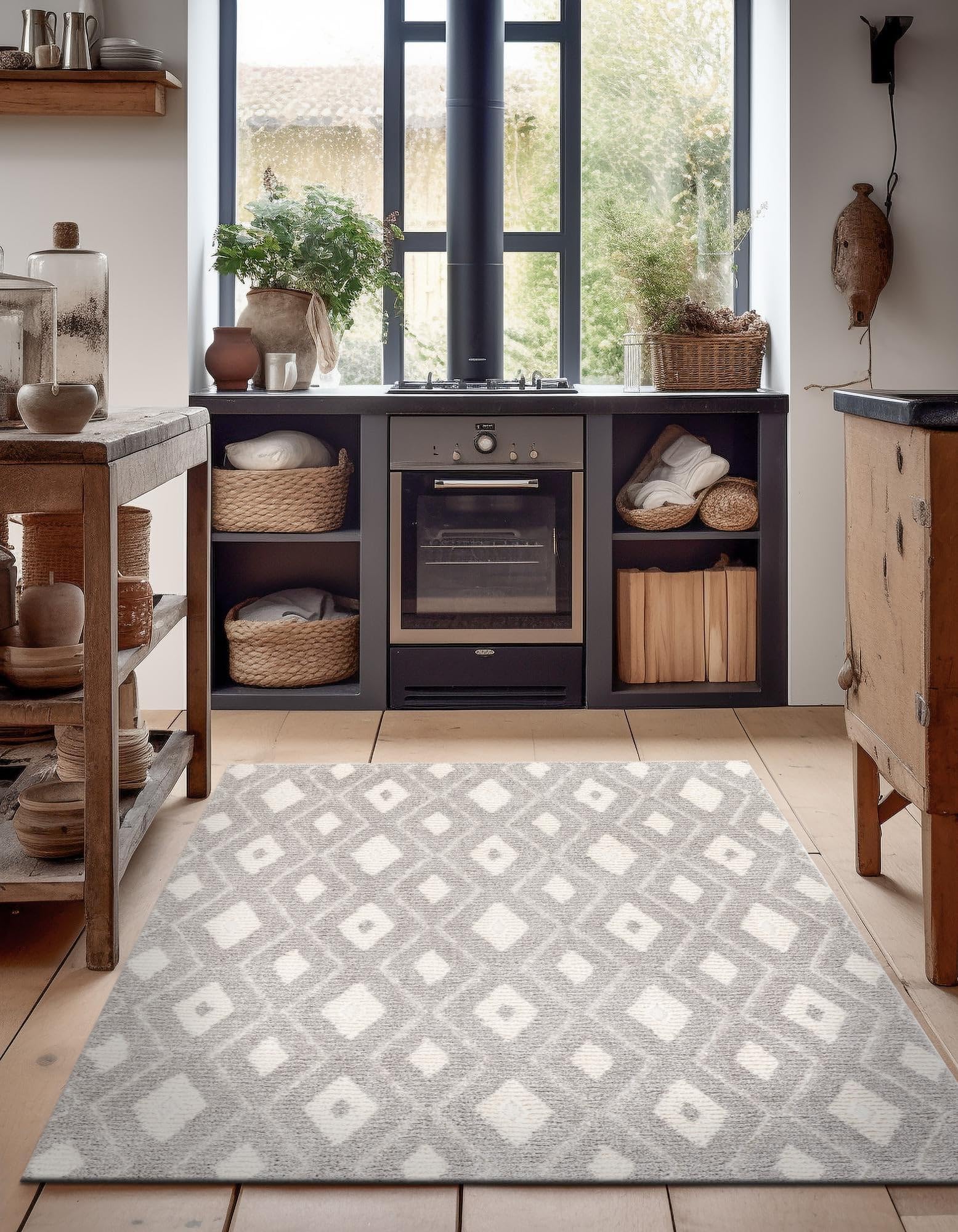 Rugs.com Sepia Collection Rug – 4x6 Cloud Gray High-Pile Rug Perfect for Entryways, Kitchens, Breakfast Nooks, Accent Pieces - Image 7