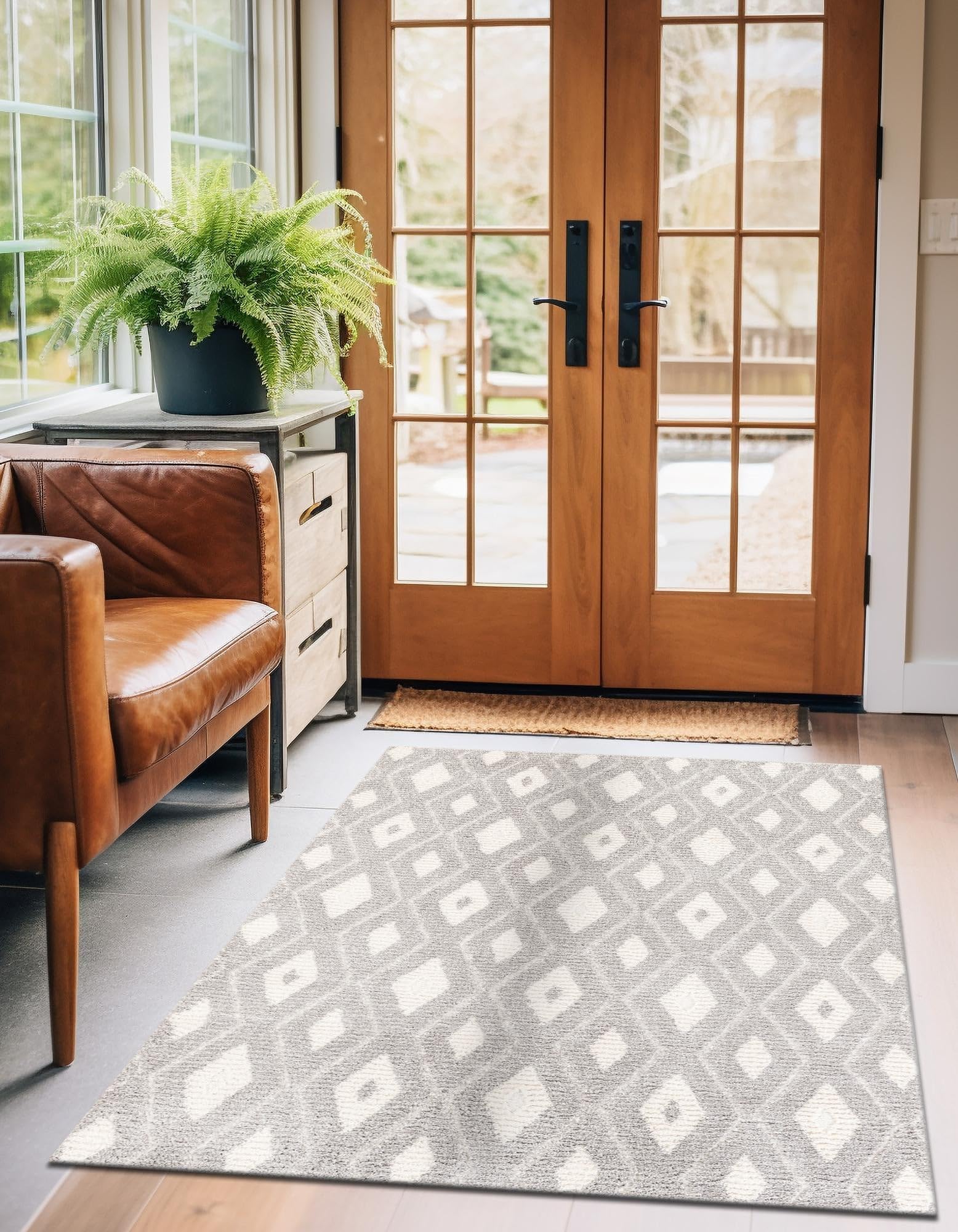 Rugs.com Sepia Collection Rug – 4x6 Cloud Gray High-Pile Rug Perfect for Entryways, Kitchens, Breakfast Nooks, Accent Pieces - Image 8