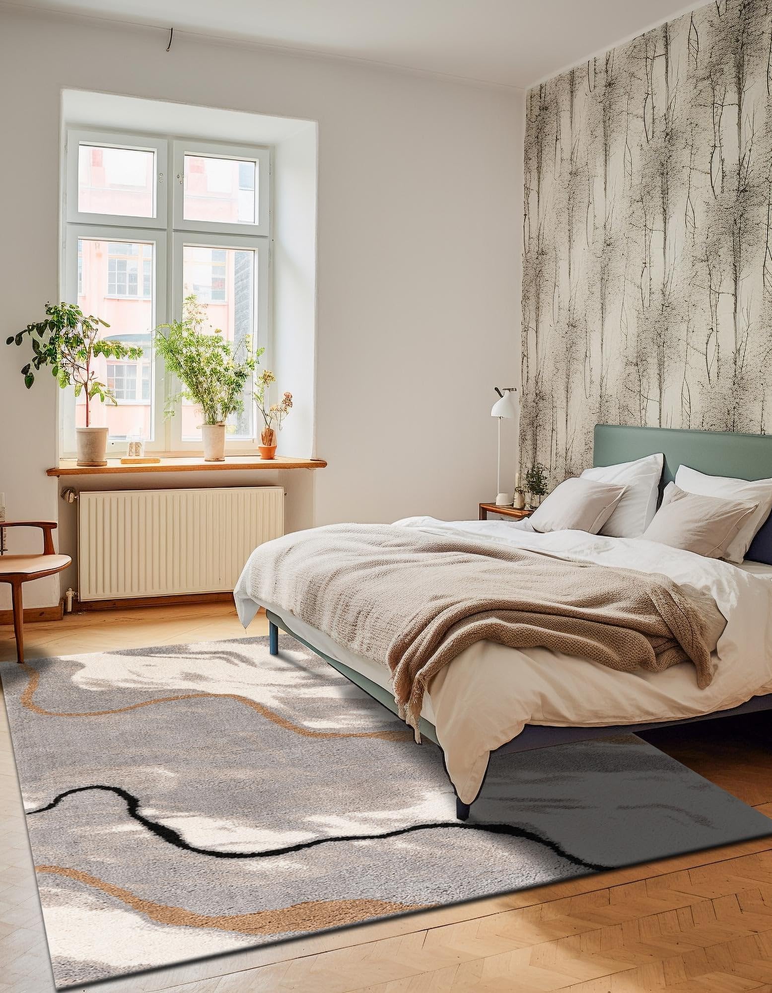 Rugs.com Sepia Collection Rug – 4x6 Gray and Ivory High-Pile Rug Perfect for Entryways, Kitchens, Breakfast Nooks, Accent Pieces - Image 5