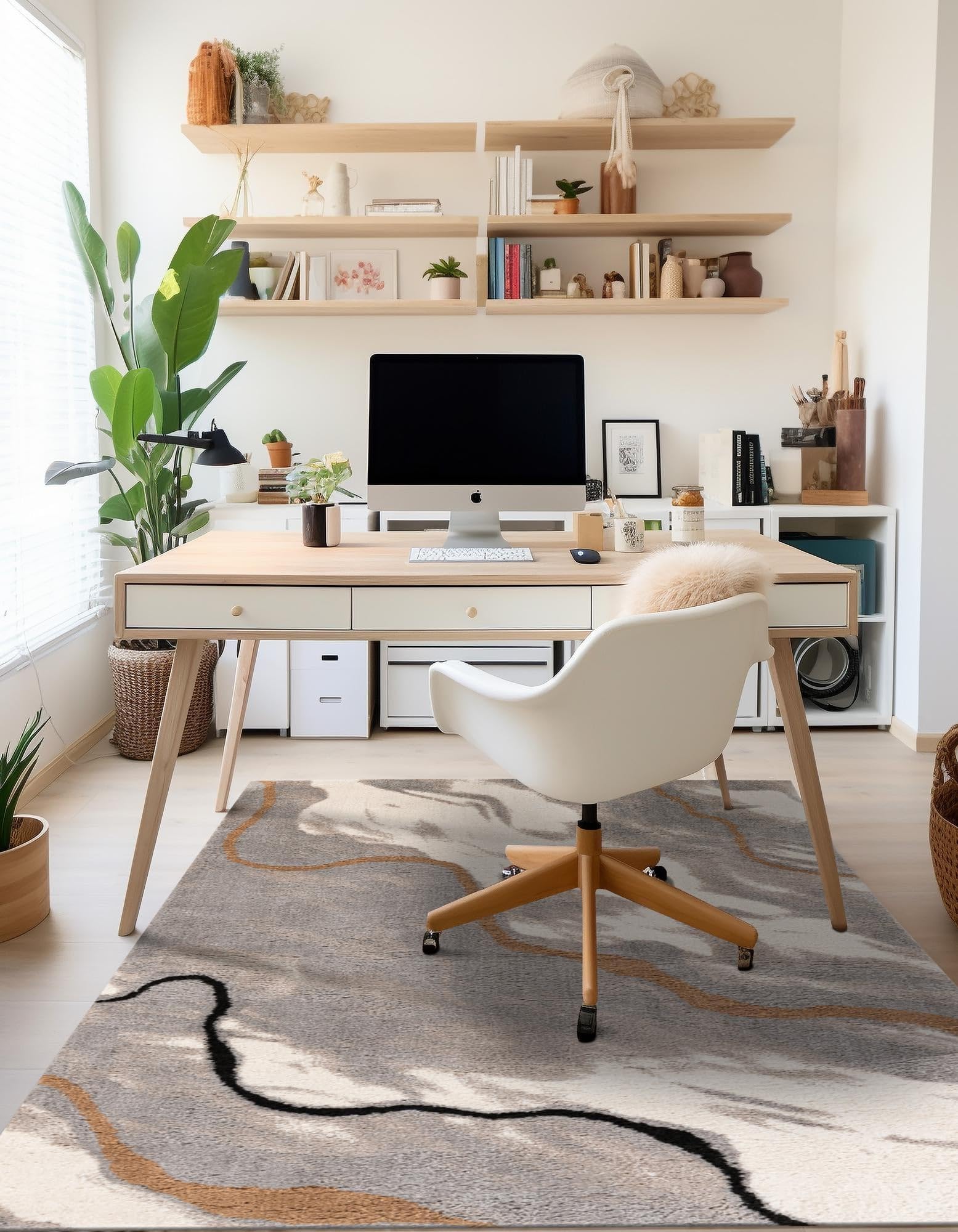 Rugs.com Sepia Collection Rug – 4x6 Gray and Ivory High-Pile Rug Perfect for Entryways, Kitchens, Breakfast Nooks, Accent Pieces - Image 7