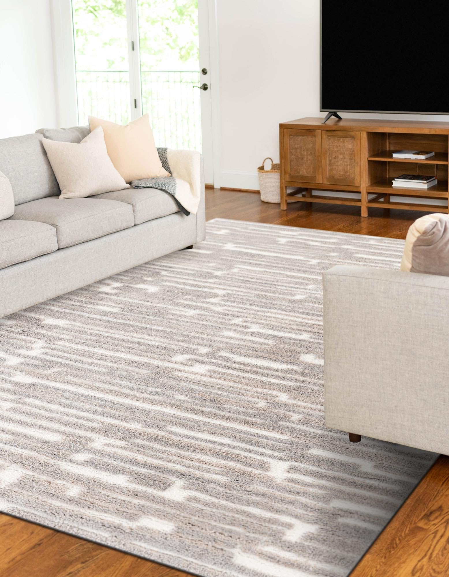 Rugs.com Sepia Collection Rug – 4x6 Ivory High-Pile Rug Perfect for Entryways, Kitchens, Breakfast Nooks, Accent Pieces - Image 8