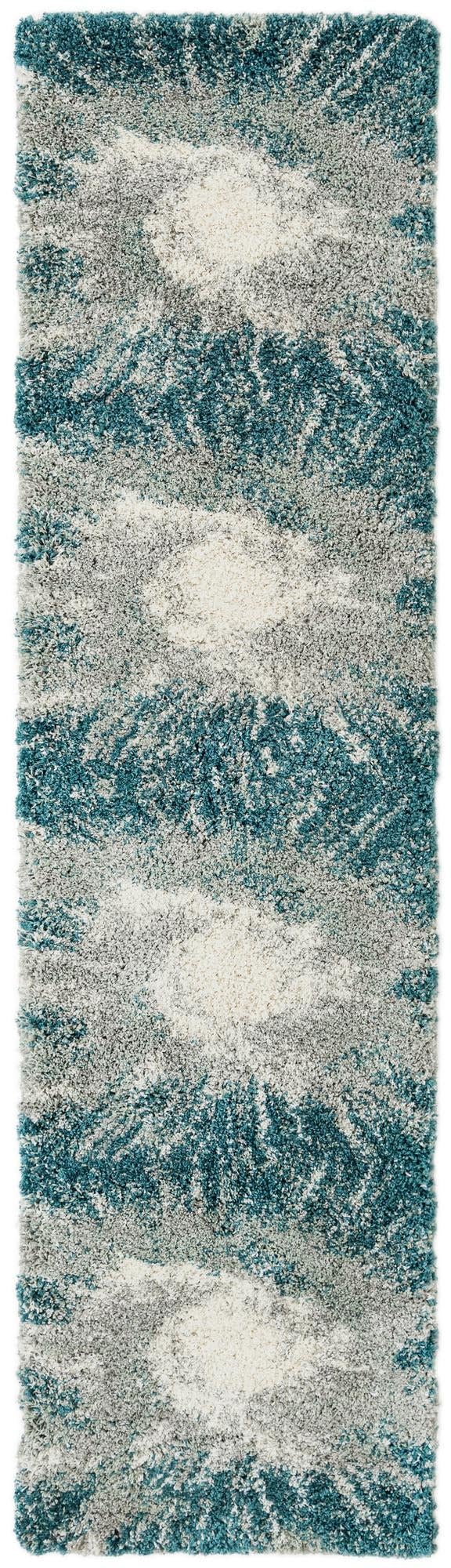 Rugs.com Soft Touch Shag Collection Rug – 10 Ft Runner Teal Shag-Pile Rug Perfect for Hallways, Entryways - Image 4