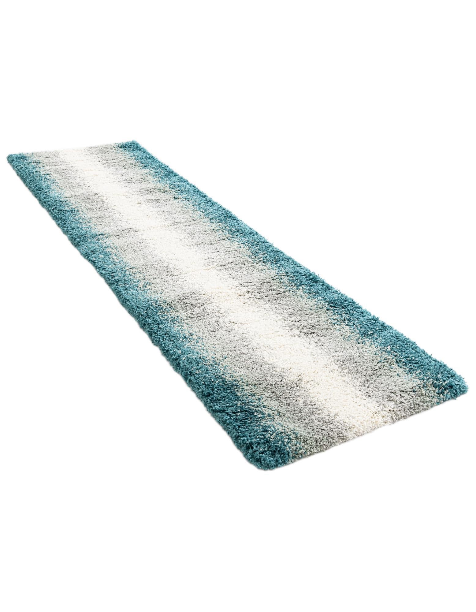 Rugs.com Soft Touch Shag Collection Rug – 10 Ft Runner Teal Shag-Pile Rug Perfect for Hallways, Entryways - Image 3