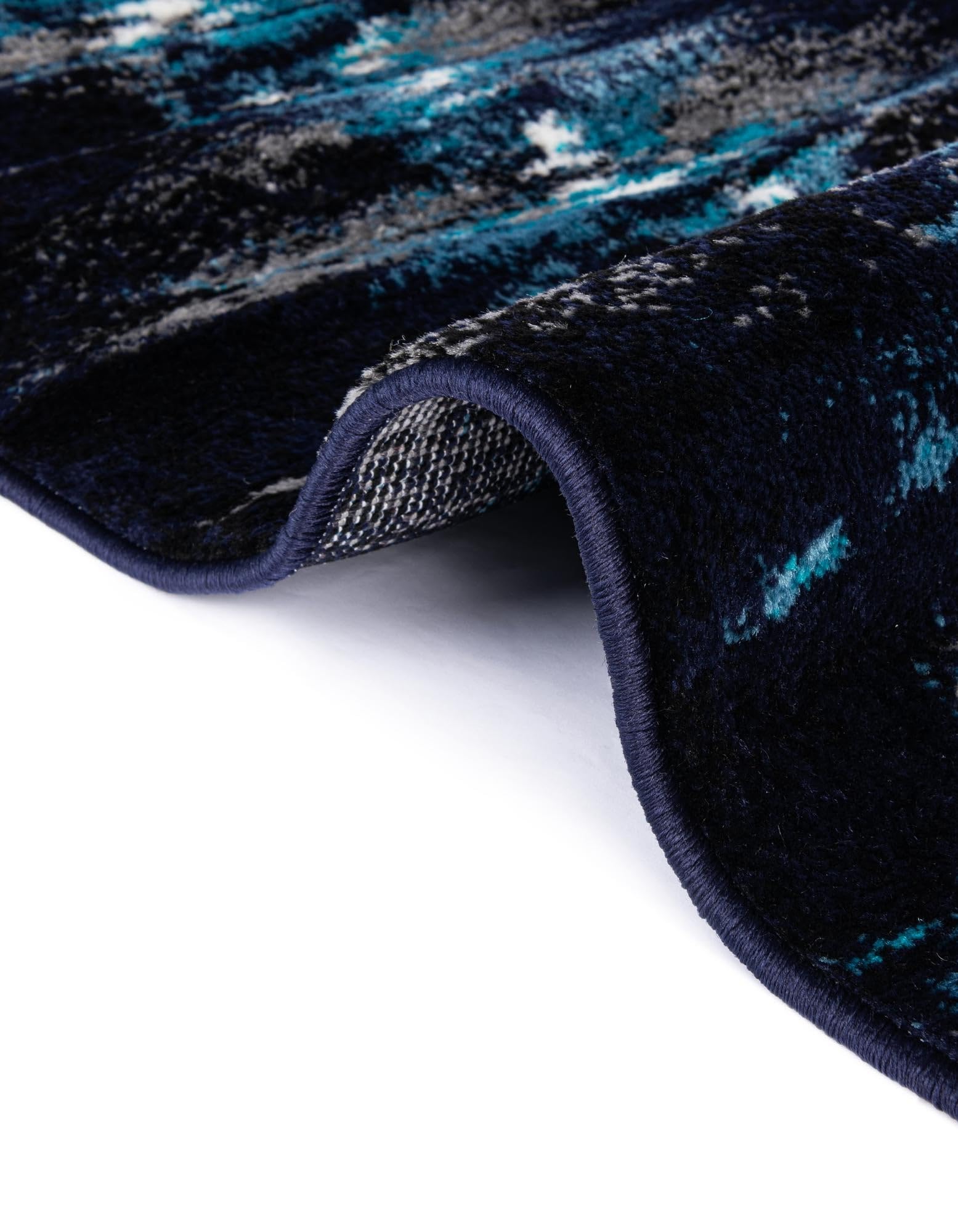 Rugs.com Sydney Collection Rug – 4x6 Oval Navy Blue Low-Pile Rug Perfect for Living Rooms, Large Dining Rooms, Open Floorplans - Image 8