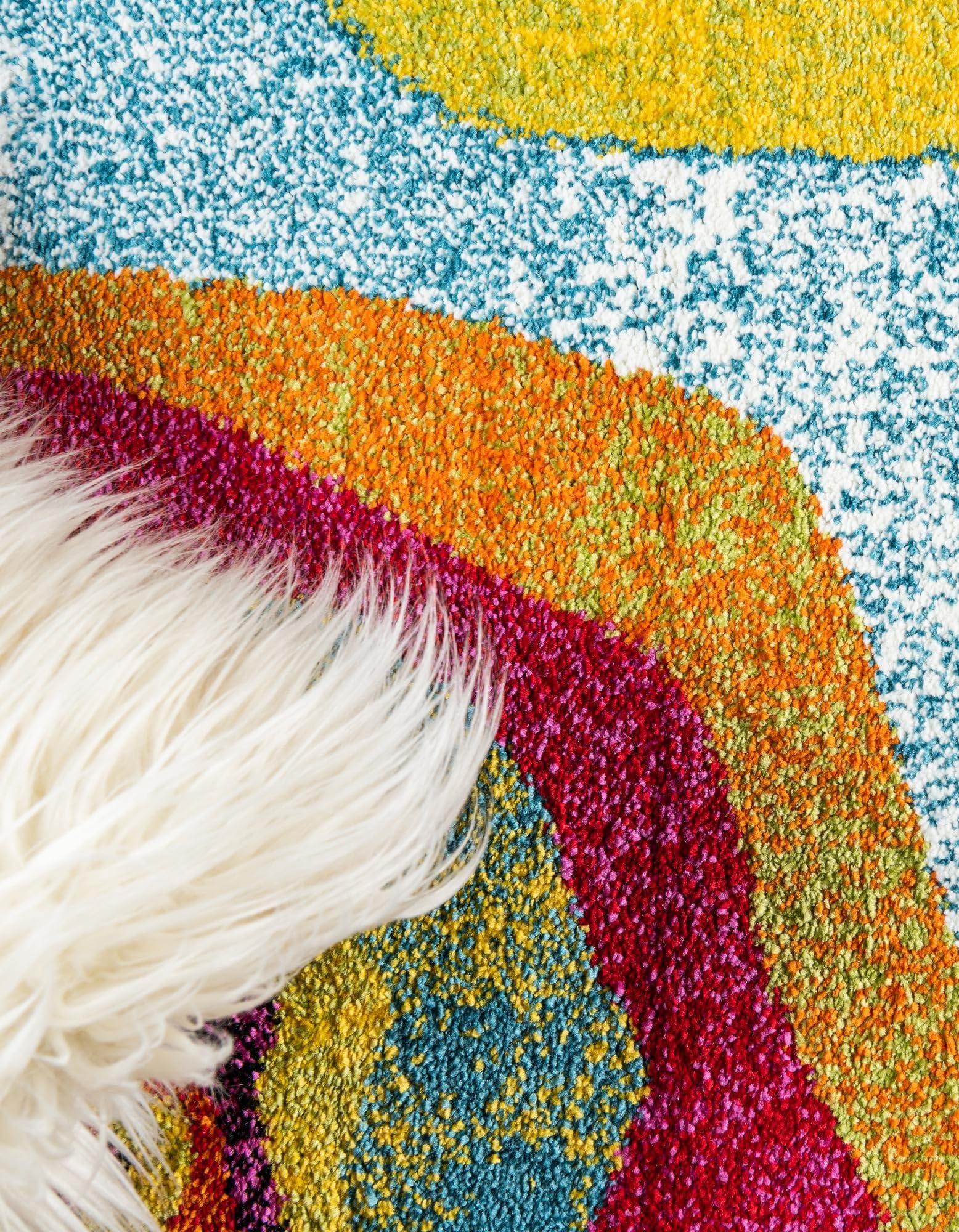 Rugs.com Tuscany Collection Rug – 8 Ft Round Blue Medium-Pile Rug Perfect for Kitchens, Dining Rooms - Image 5